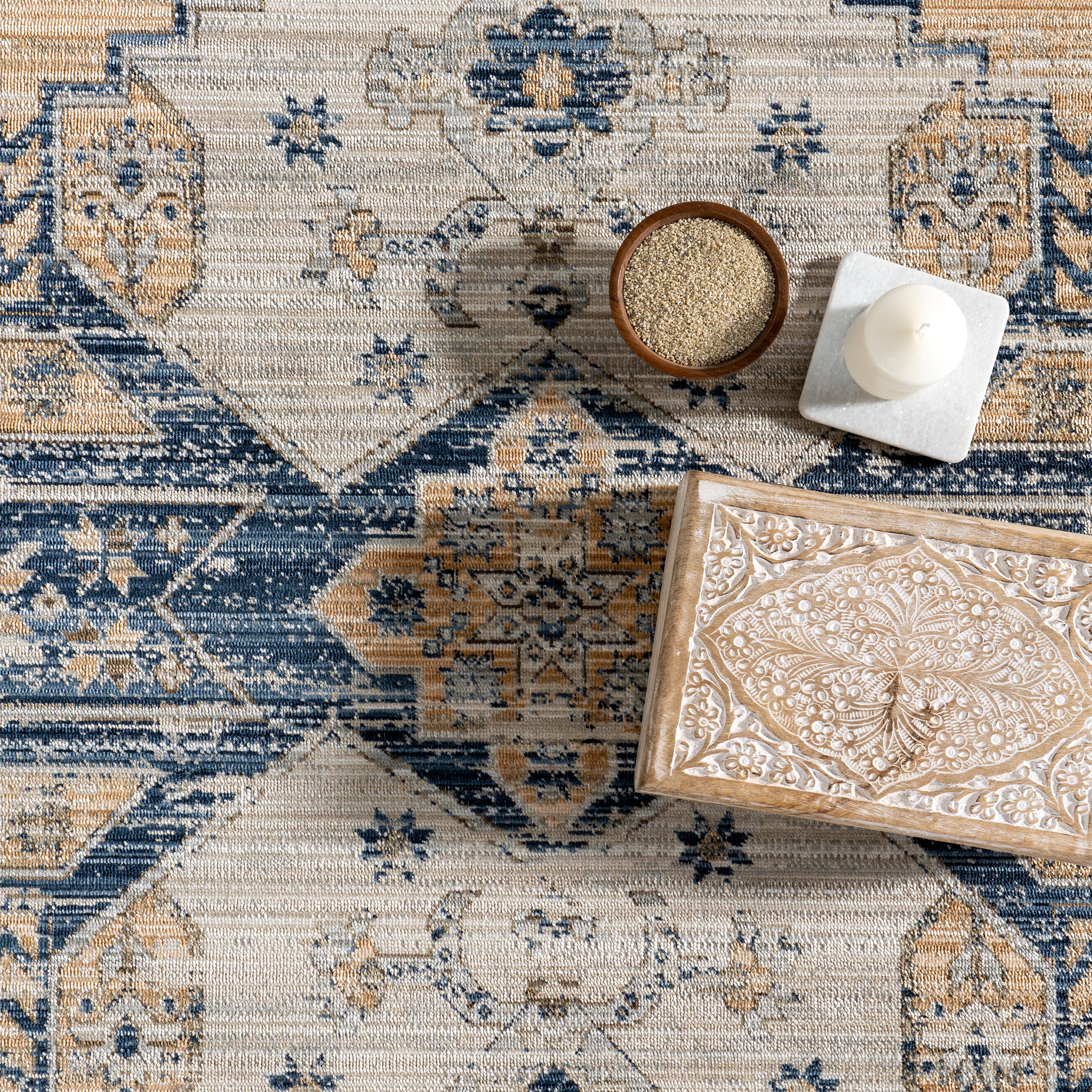 Zazie Traditional Machine Washable Indoor/Outdoor Area Rug - Image 6