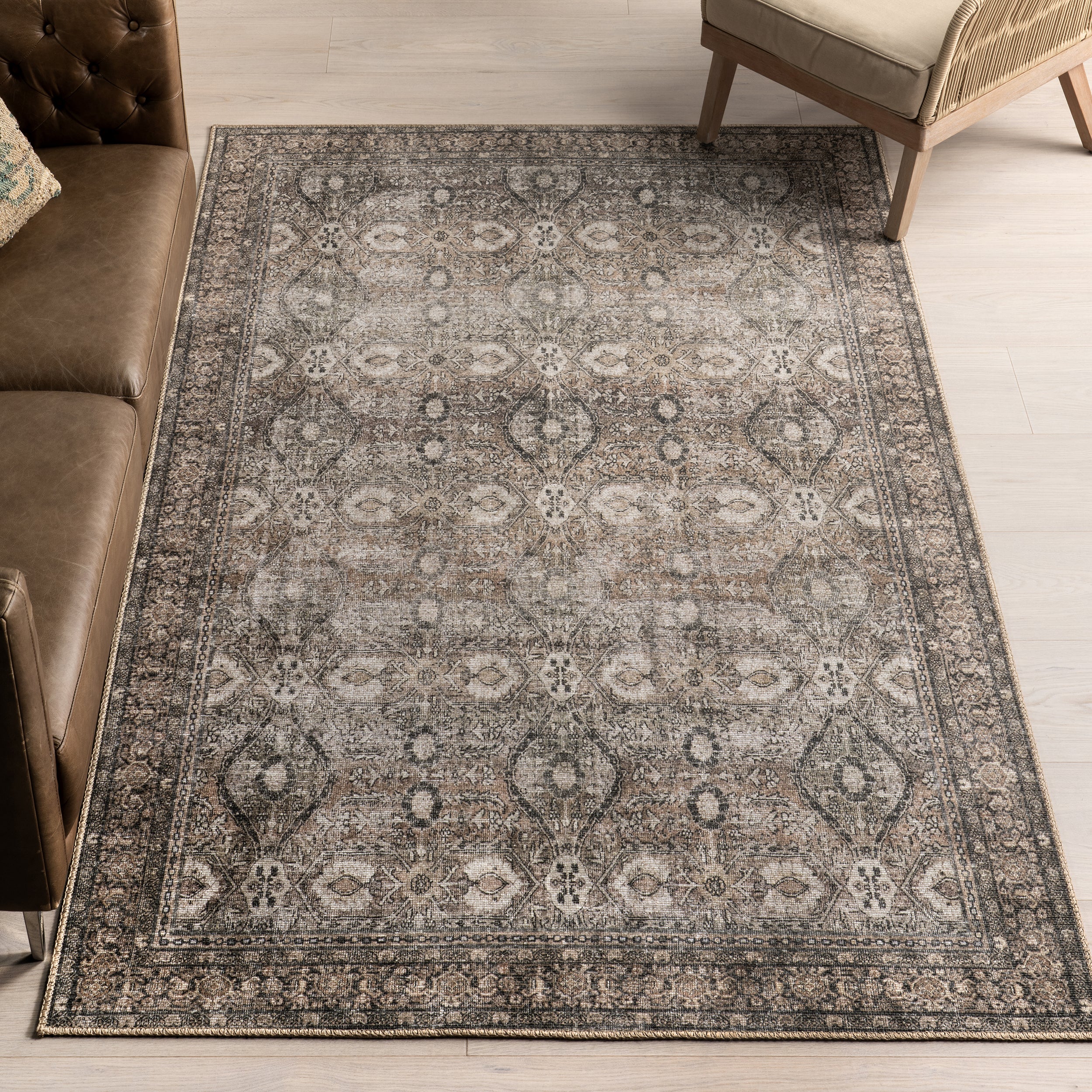 Hillstone Collection Aether Traditional Vintage Medallion Area Rug - Image 2
