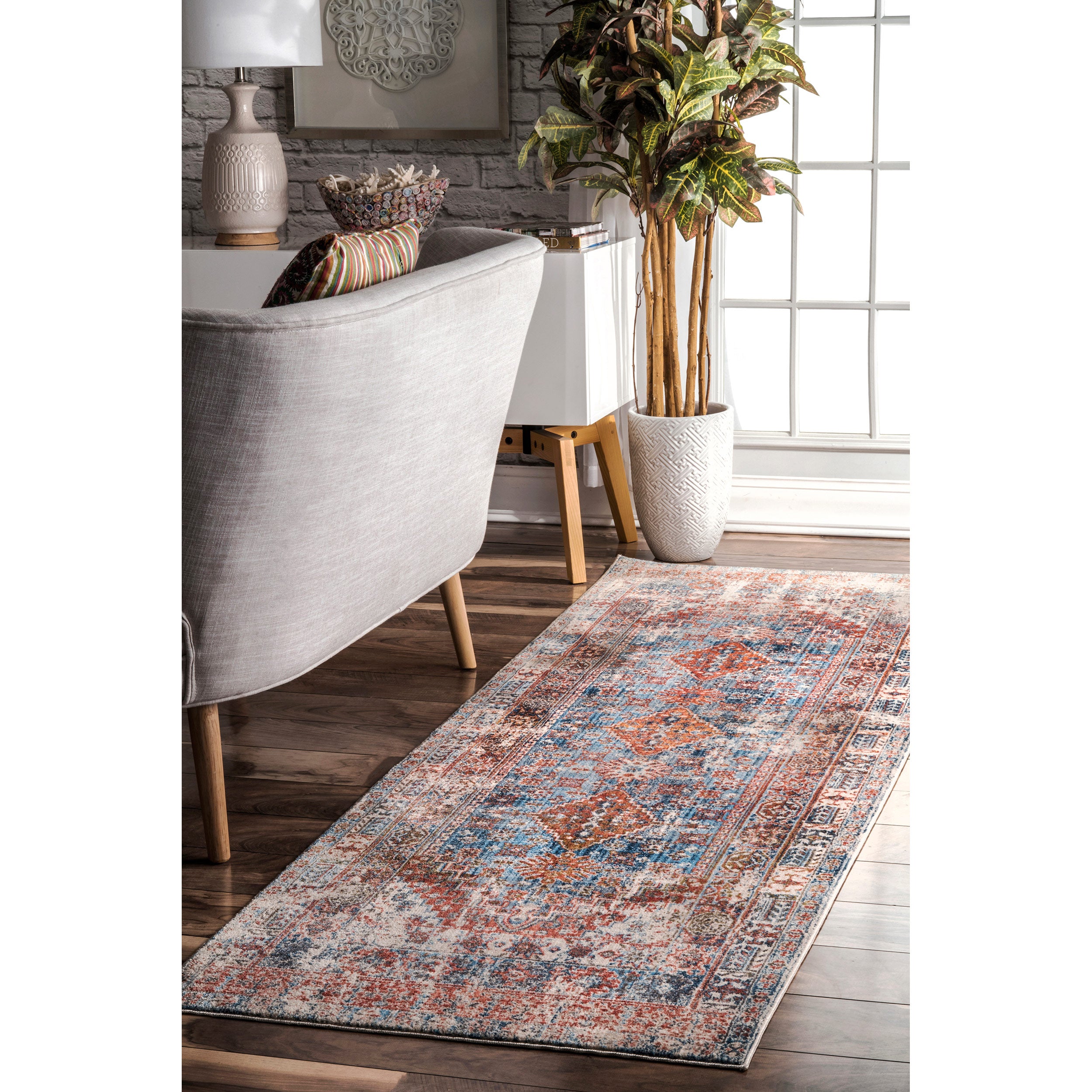 Farley Medallion Fringe Area Rug - Image 11