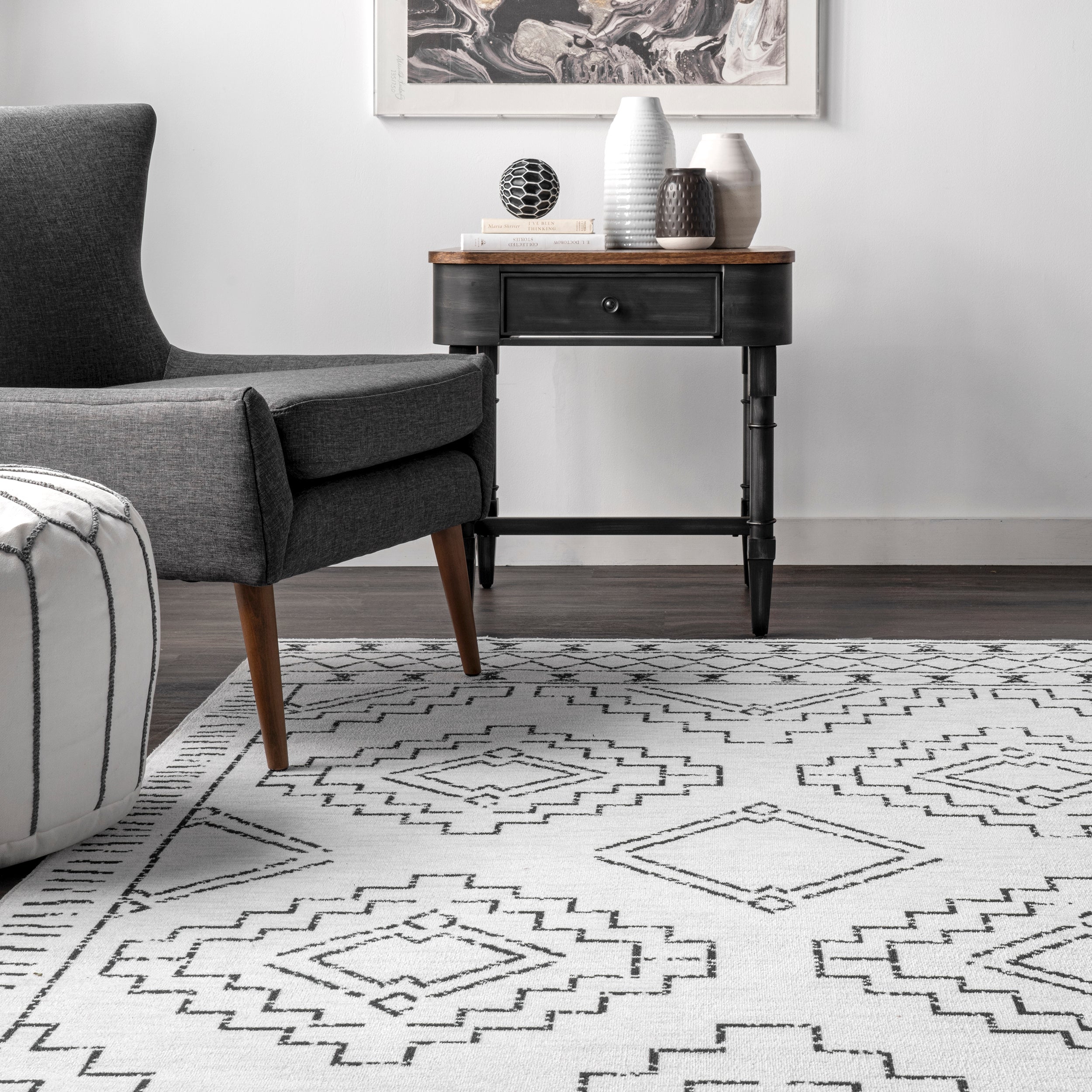 Noa Machine Washable Tribal Moroccan Area Rug - Image 8