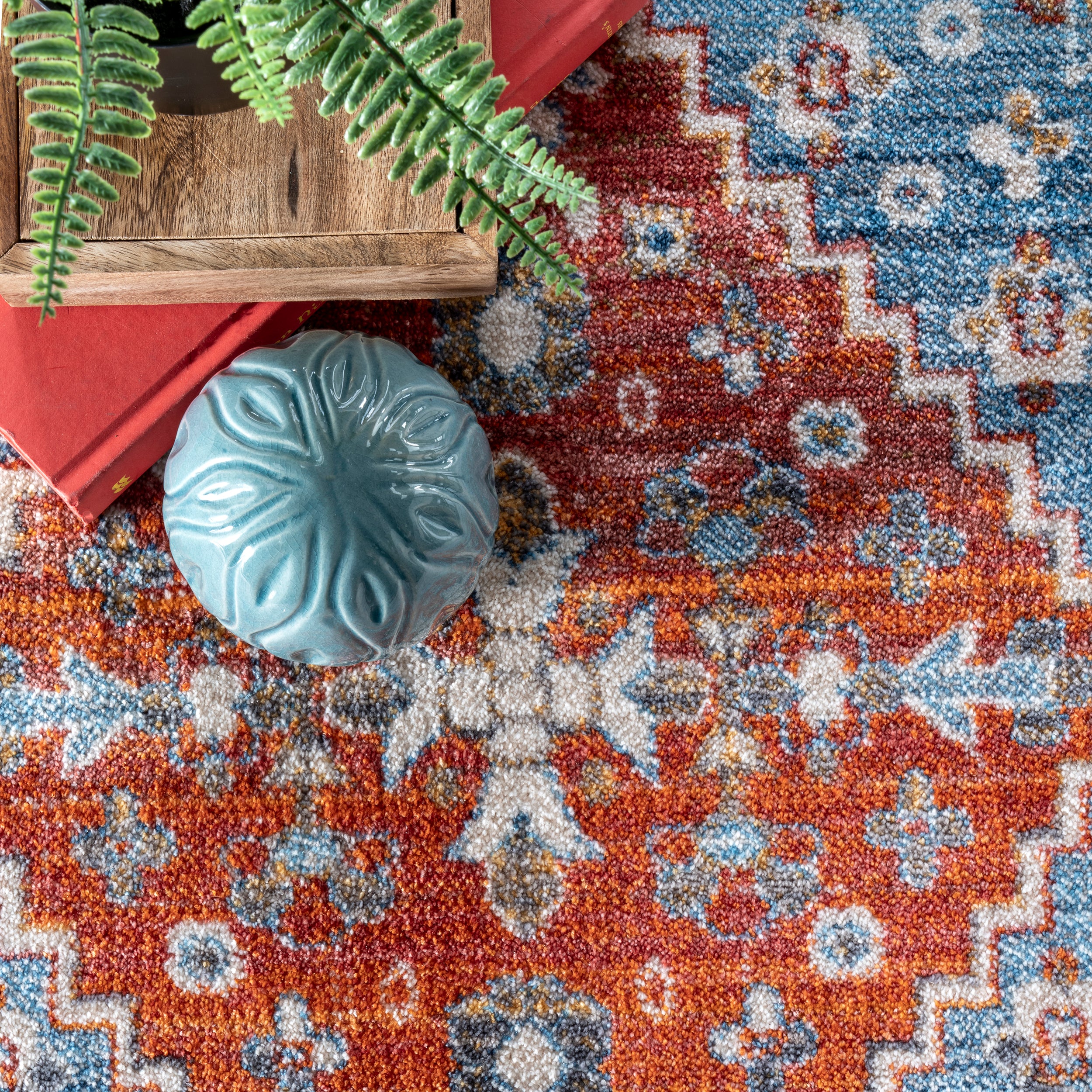 Farley Medallion Fringe Area Rug - Image 6