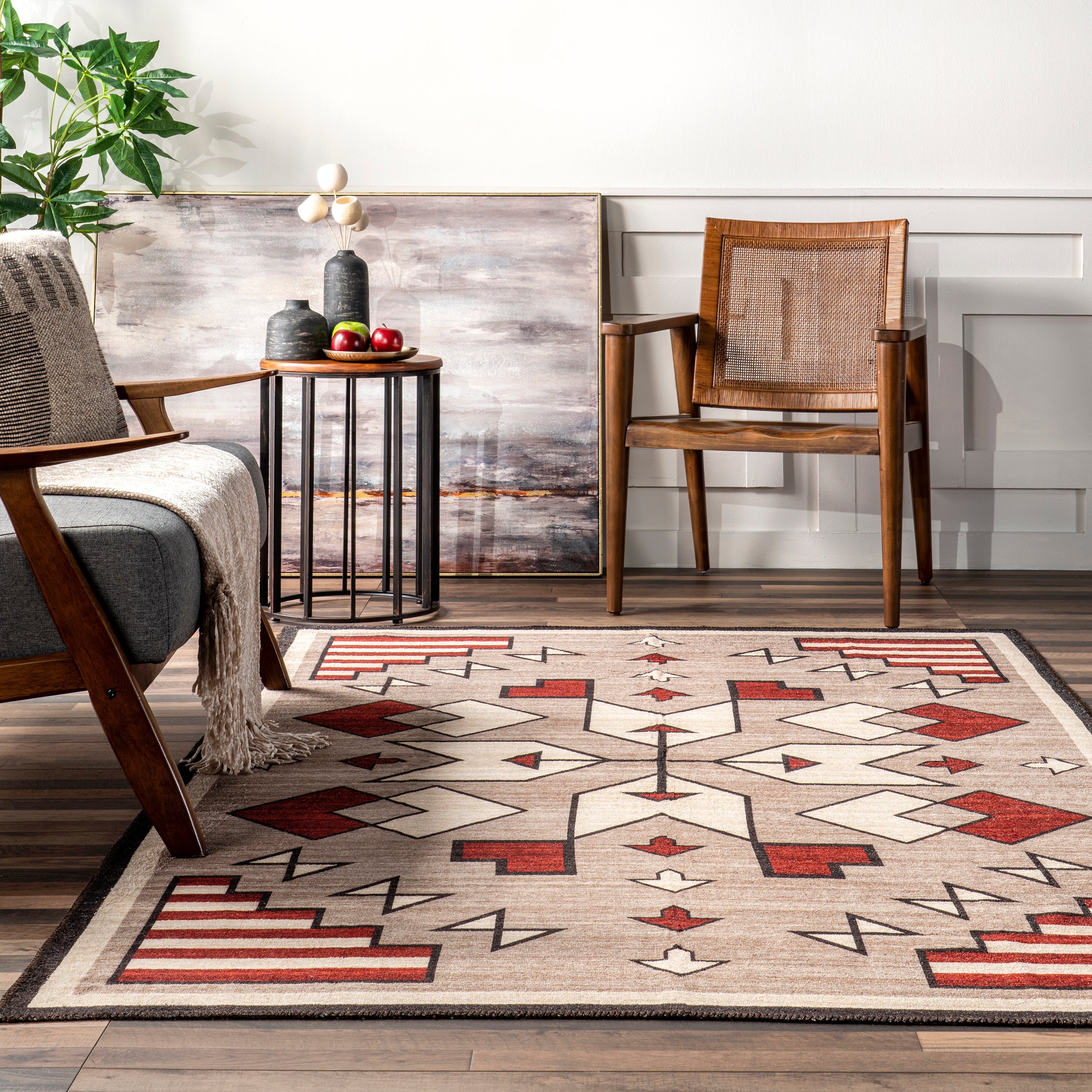 Petra Boho Arrows Machine Washable Area Rug - Image 17