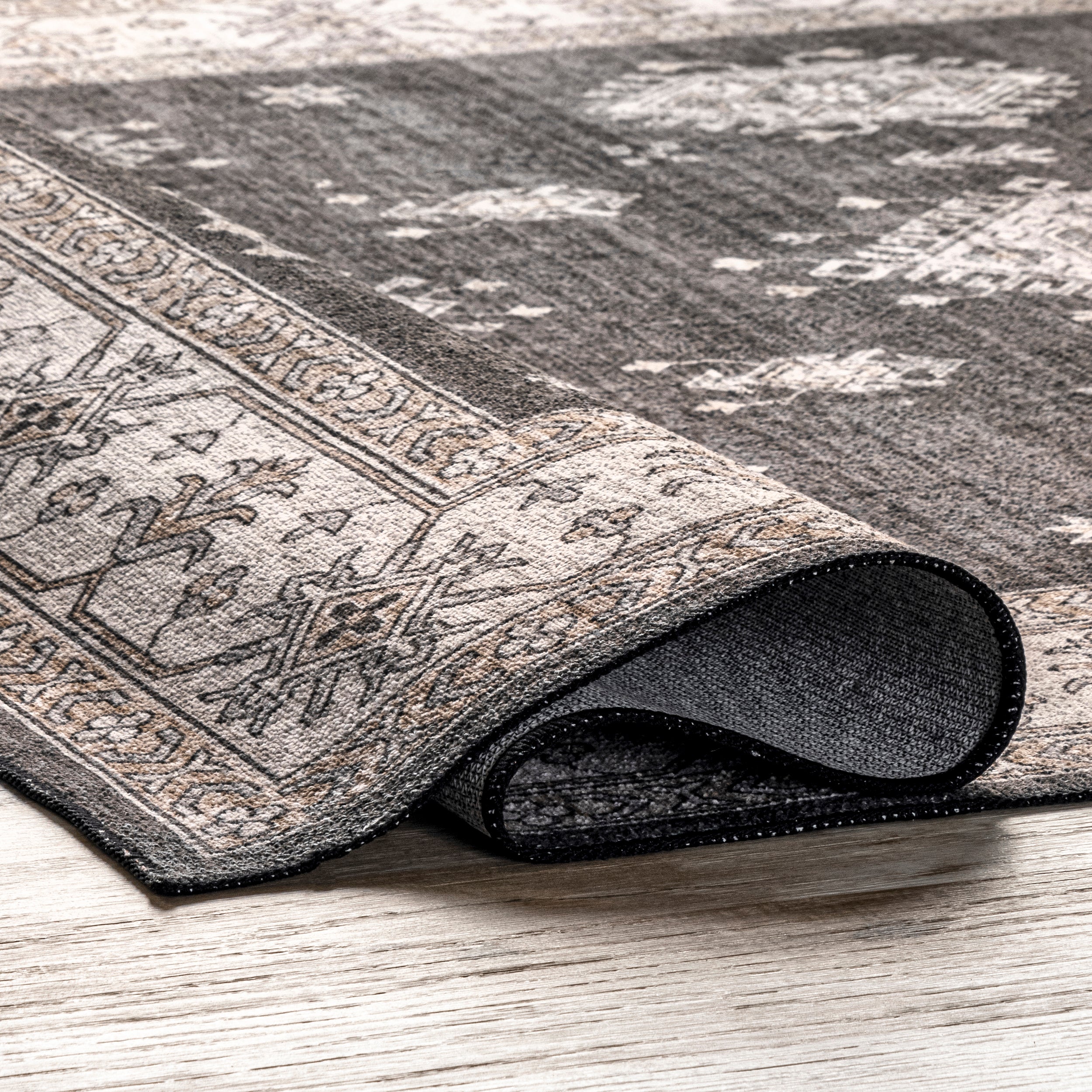 Mollie Machine Washable Traditional Border Area Rug - Image 4