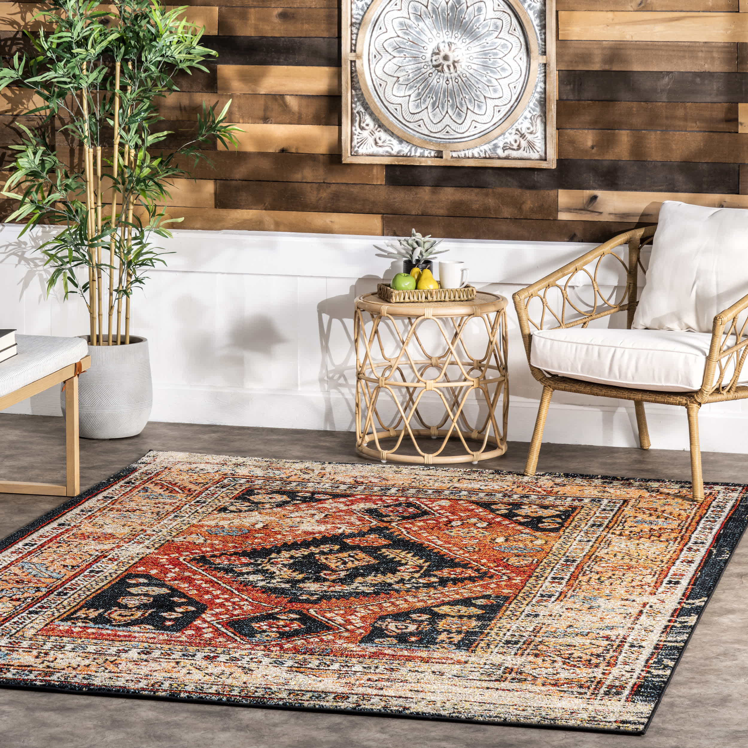 Indoor/Outdoor Transitional Floral Jane Area Rug - Image 2
