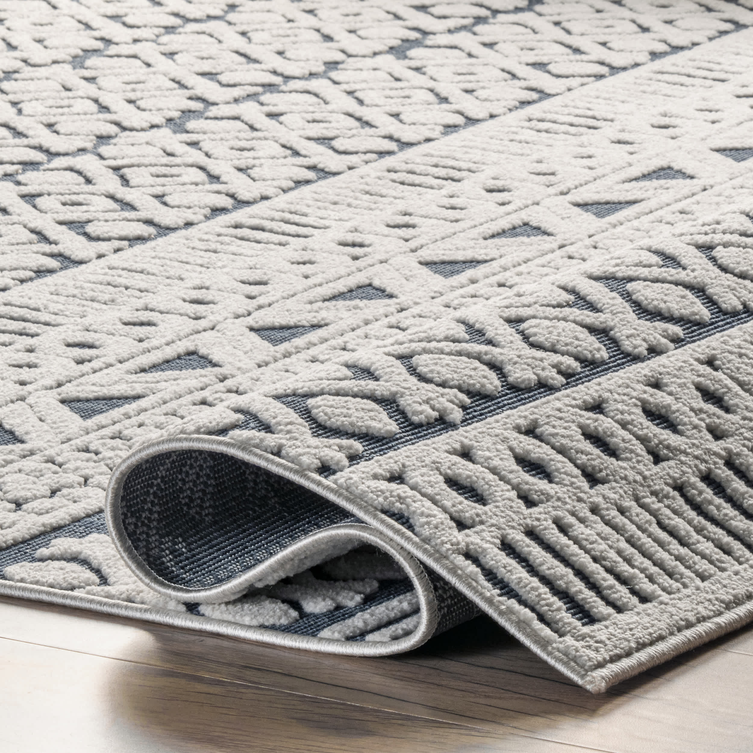Tina Textured Geometric Banded Area Rug - Image 13