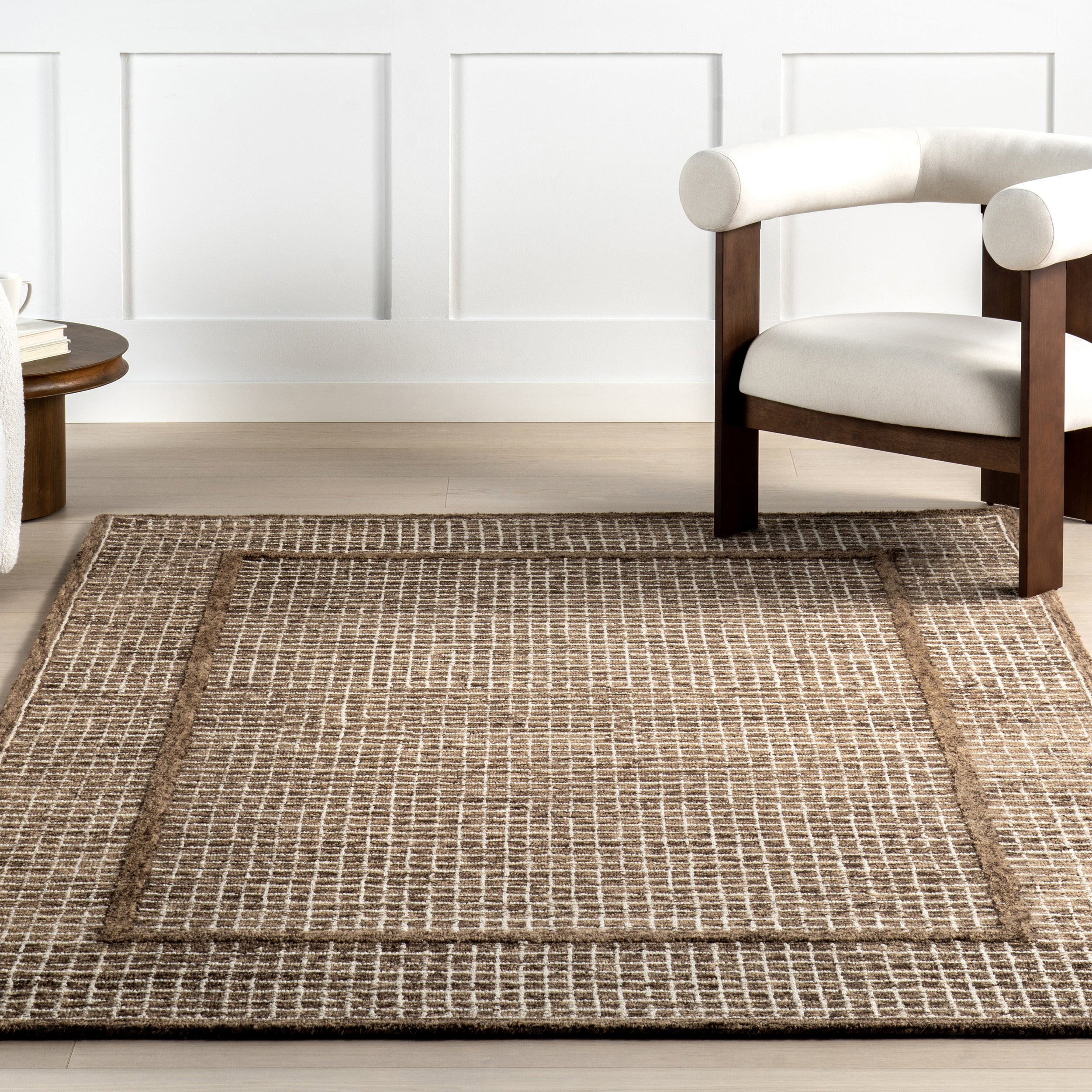 Emaline Geometric Wool Area Rug - Image 9