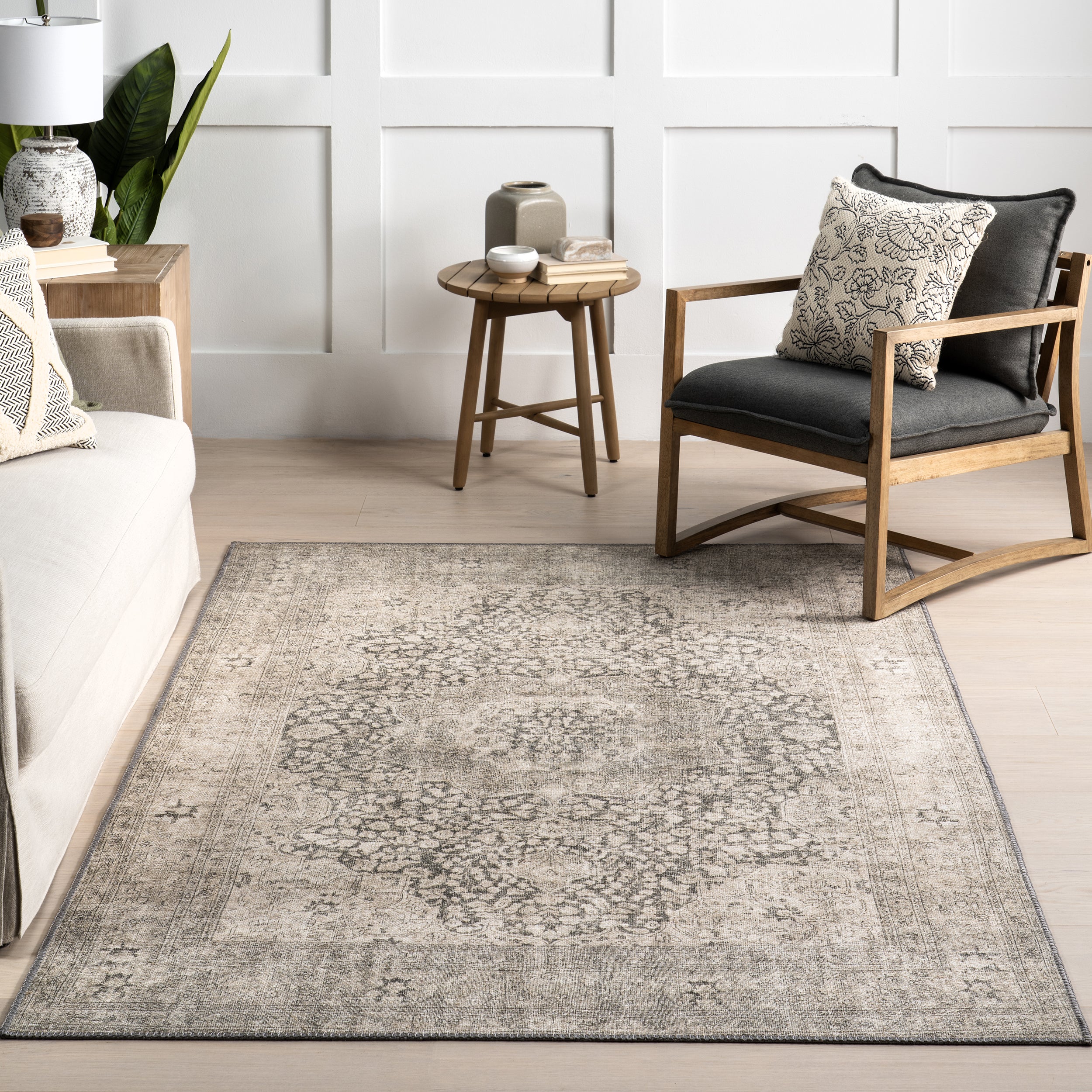 Hillstone Collection Agnetha Traditional Vintage Medallion Area Rug - Image 9