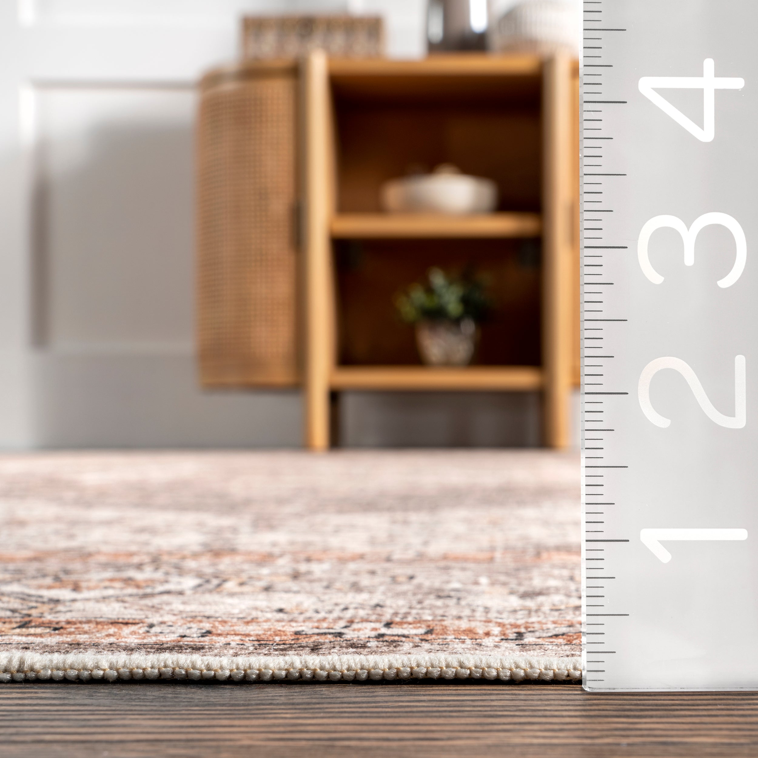 Sanna Distressed Medallion Machine Washable Area Rug - Image 3
