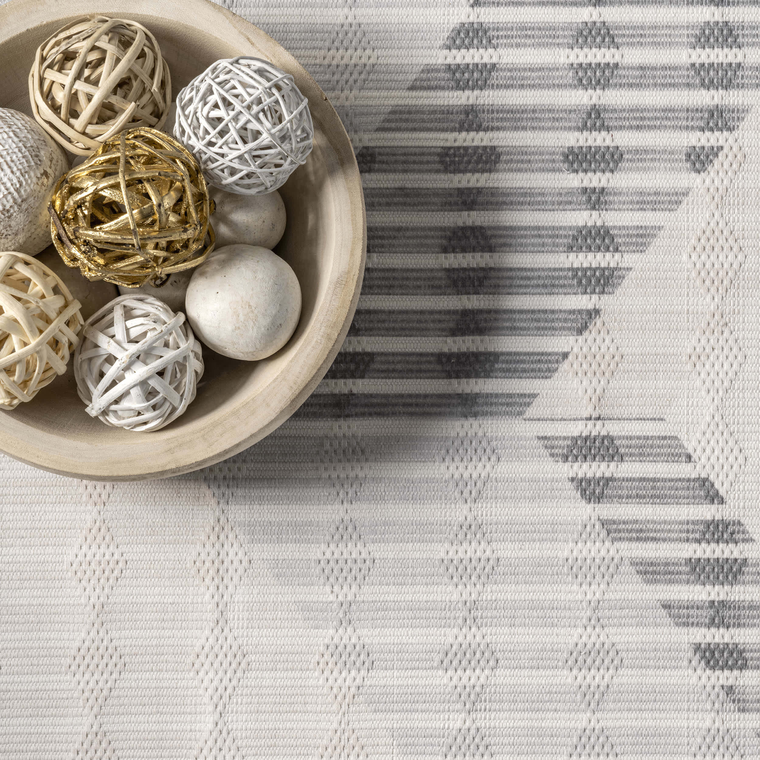 Pinstriped Abstract Washable Area Rug - Image 6