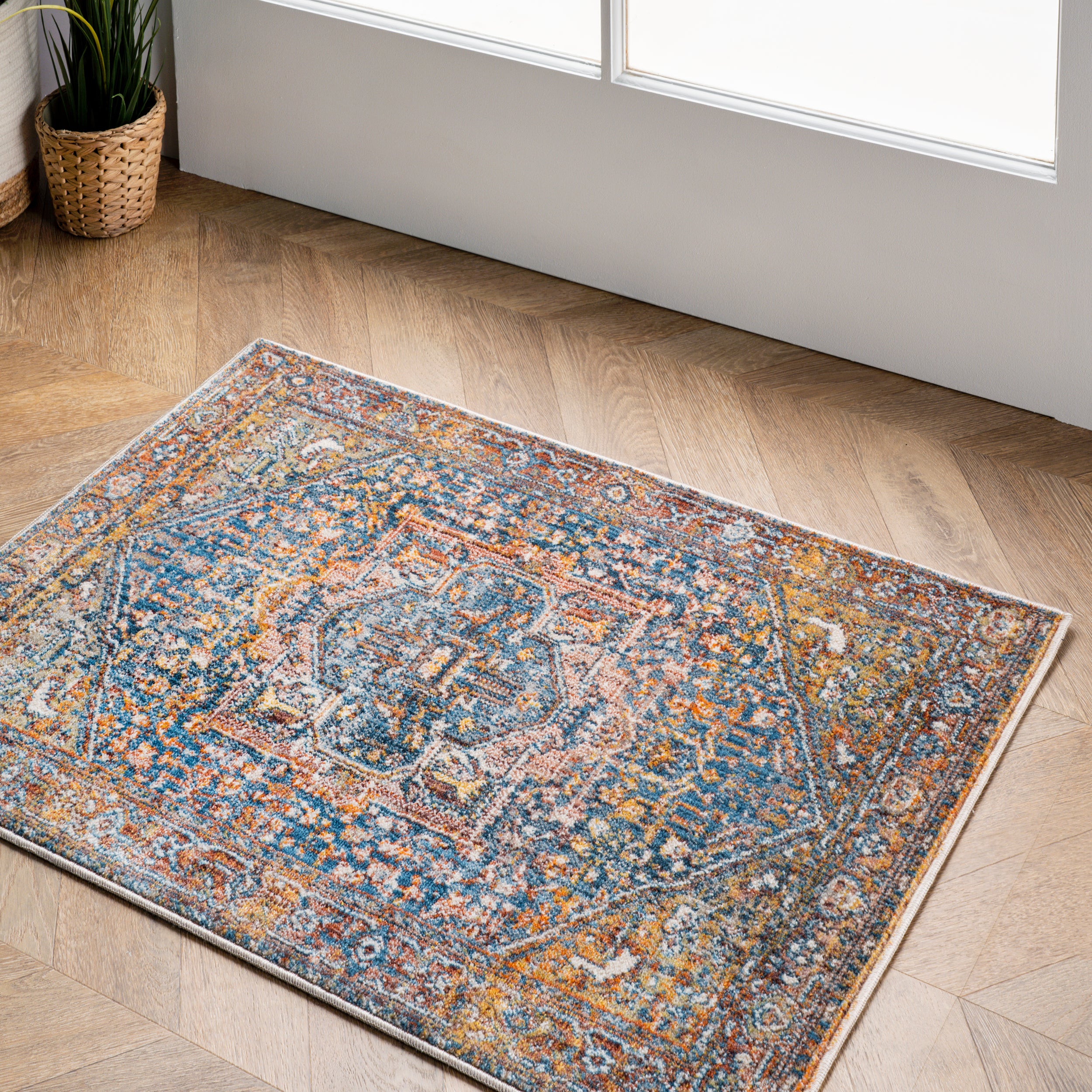 Harriet Vintage Medallion Fringe Area Rug - Image 12