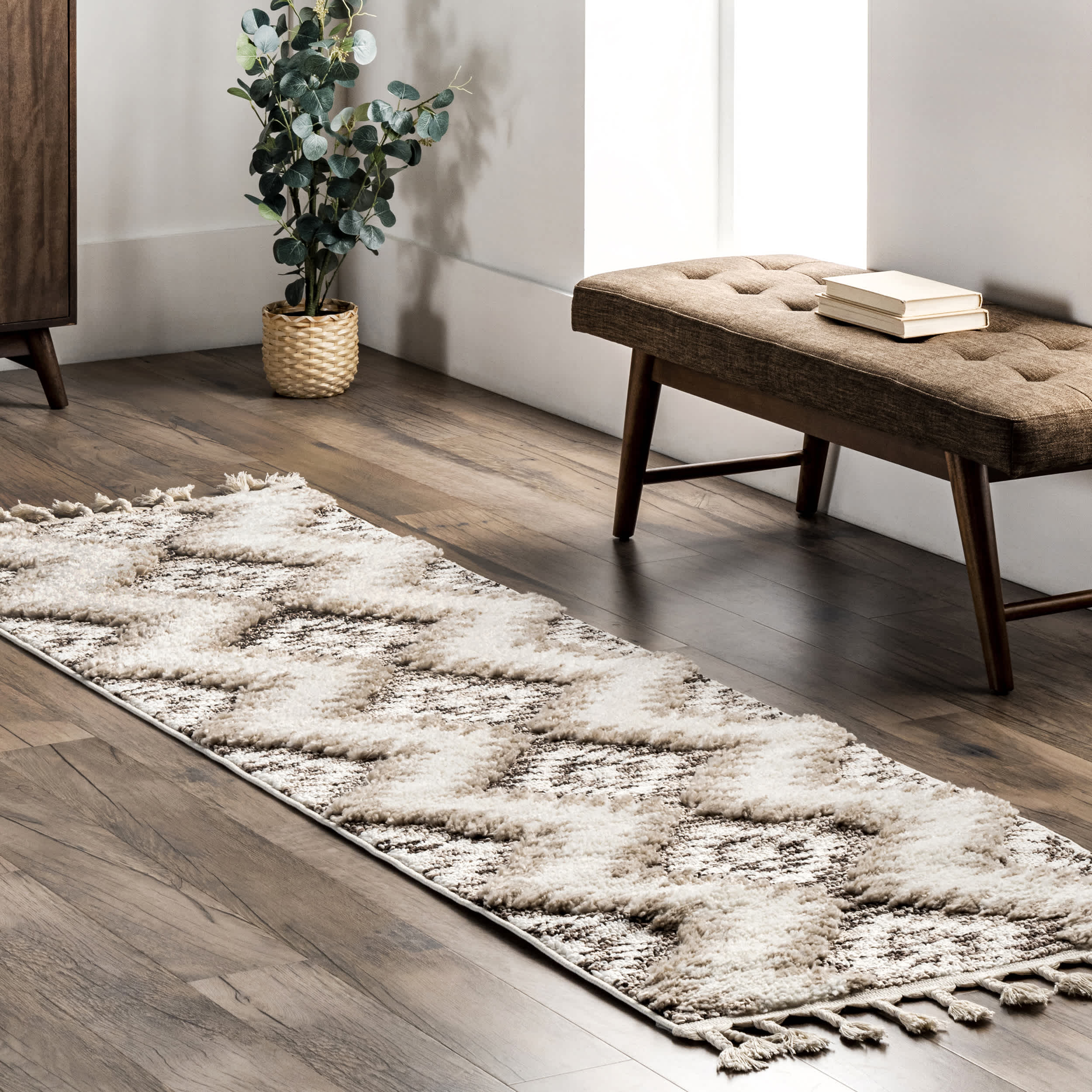 Adelade Aztec High Low Shaggy Tassel Area Rug - Image 10