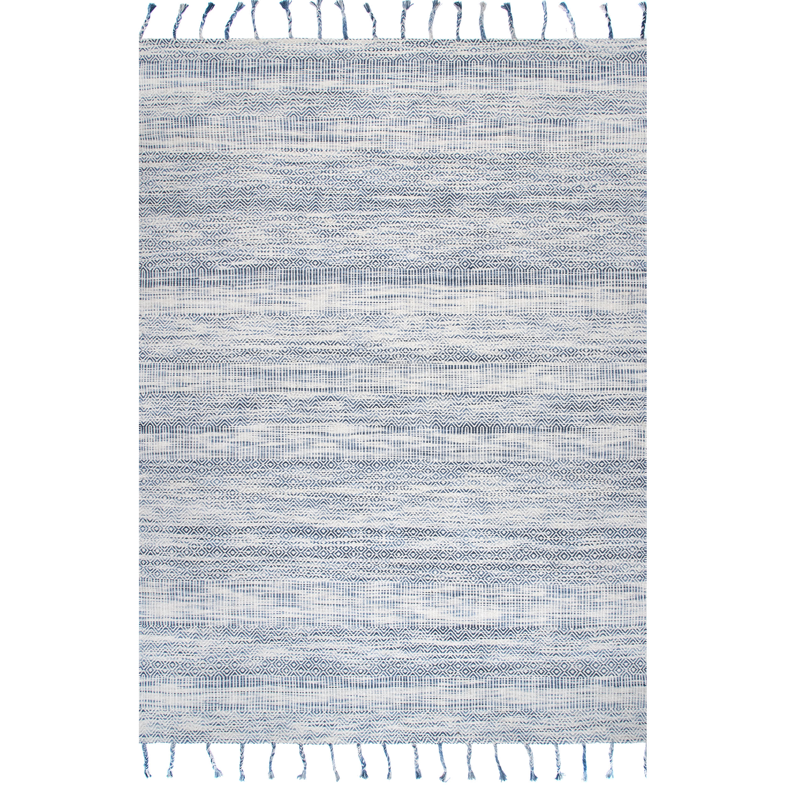 Diem Geometric Cotton Tassel Area Rug