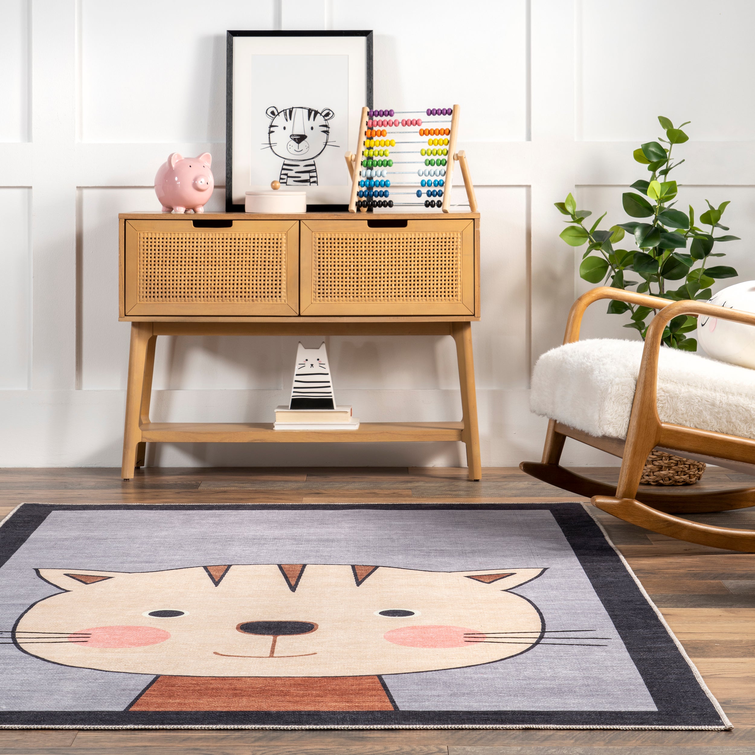 Samantha Kitten Kids Machine Washable Area Rug - Image 8