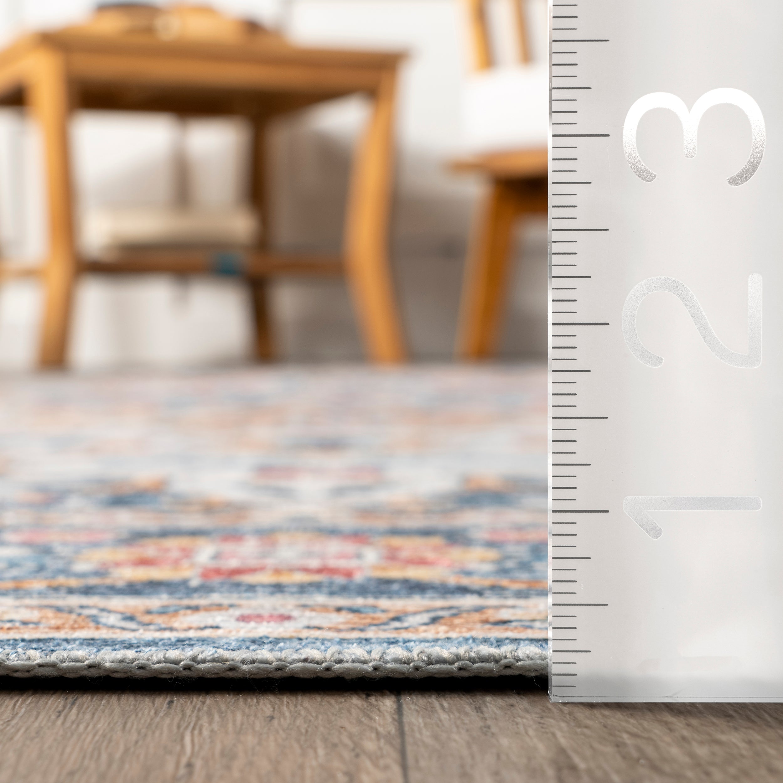 Emi Traditional Stain-Resistant Machine Washable Area Rug - Image 3