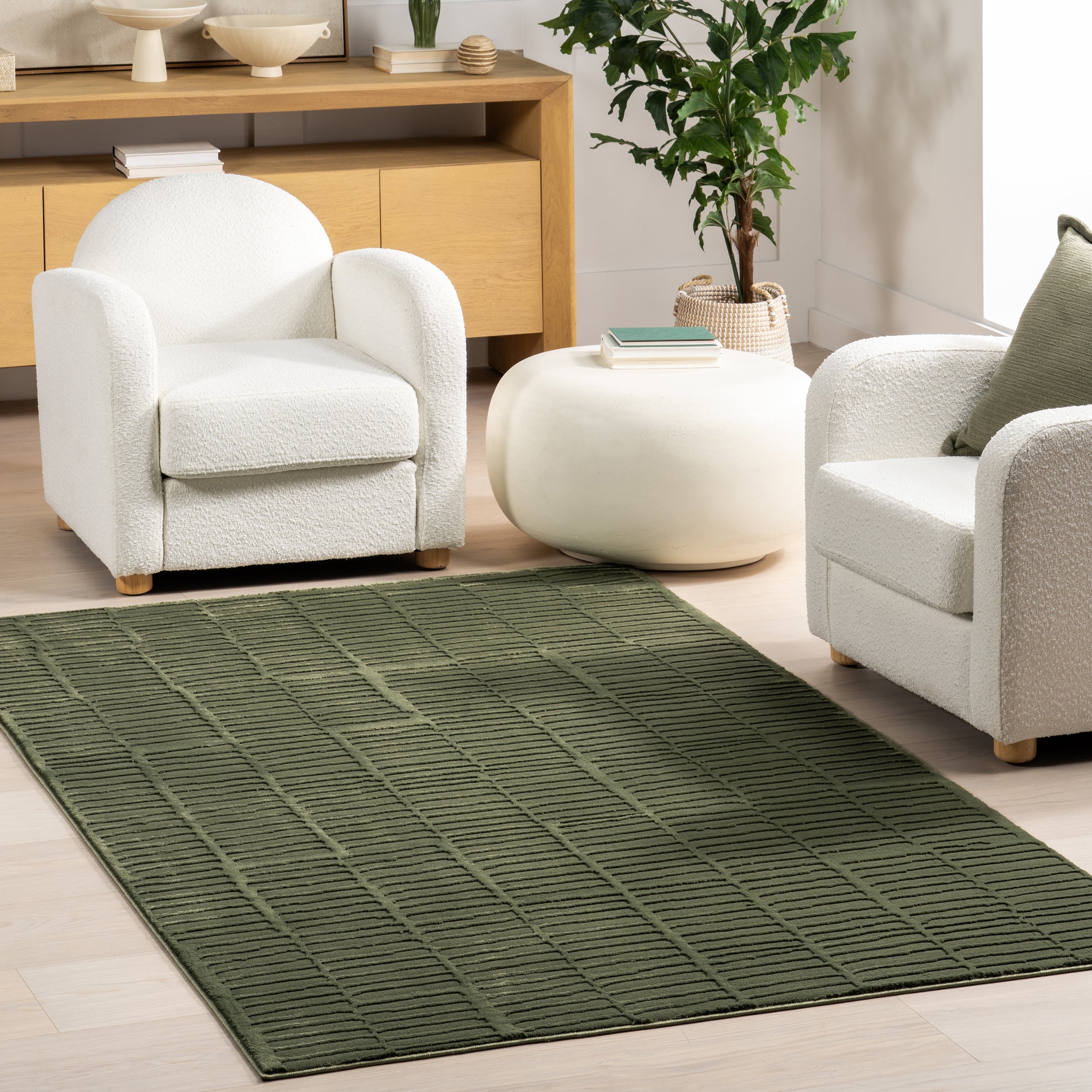 Kailani Geometric Machine Washable Area Rug - Image 2