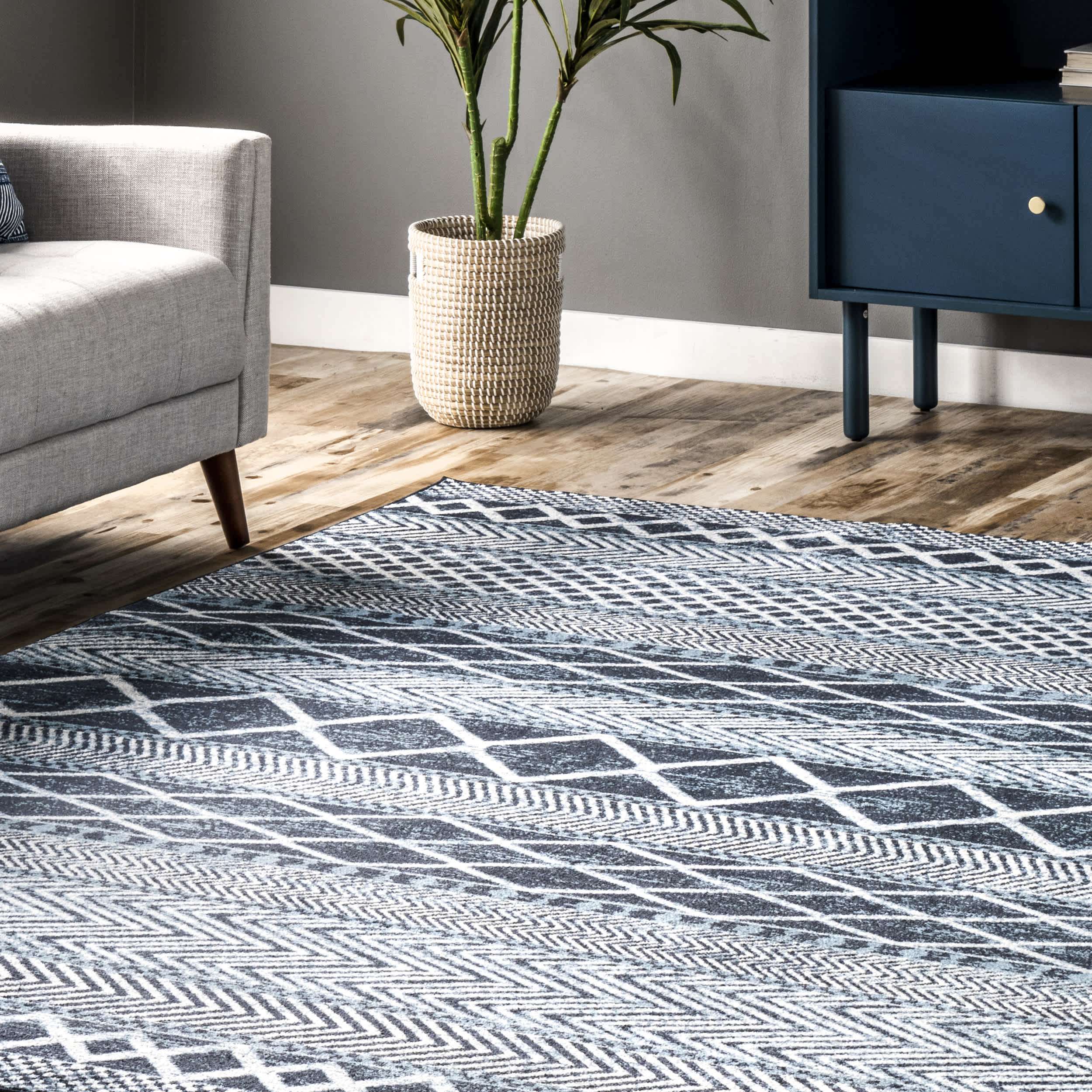 Ginnie Washable Banded Area Rug - Image 9