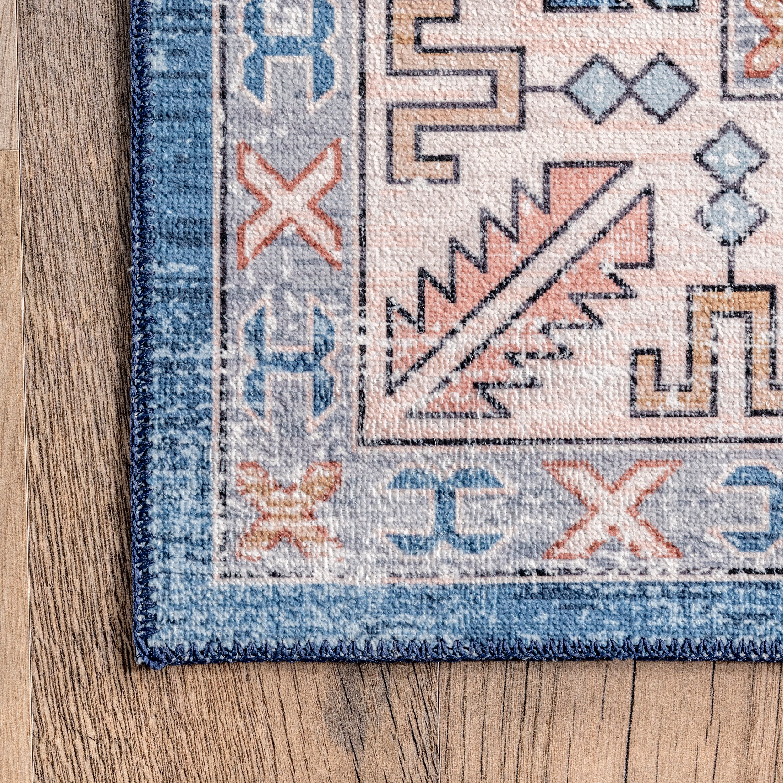 Norma Machine Washable Traditional Medallion Area Rug - Image 5