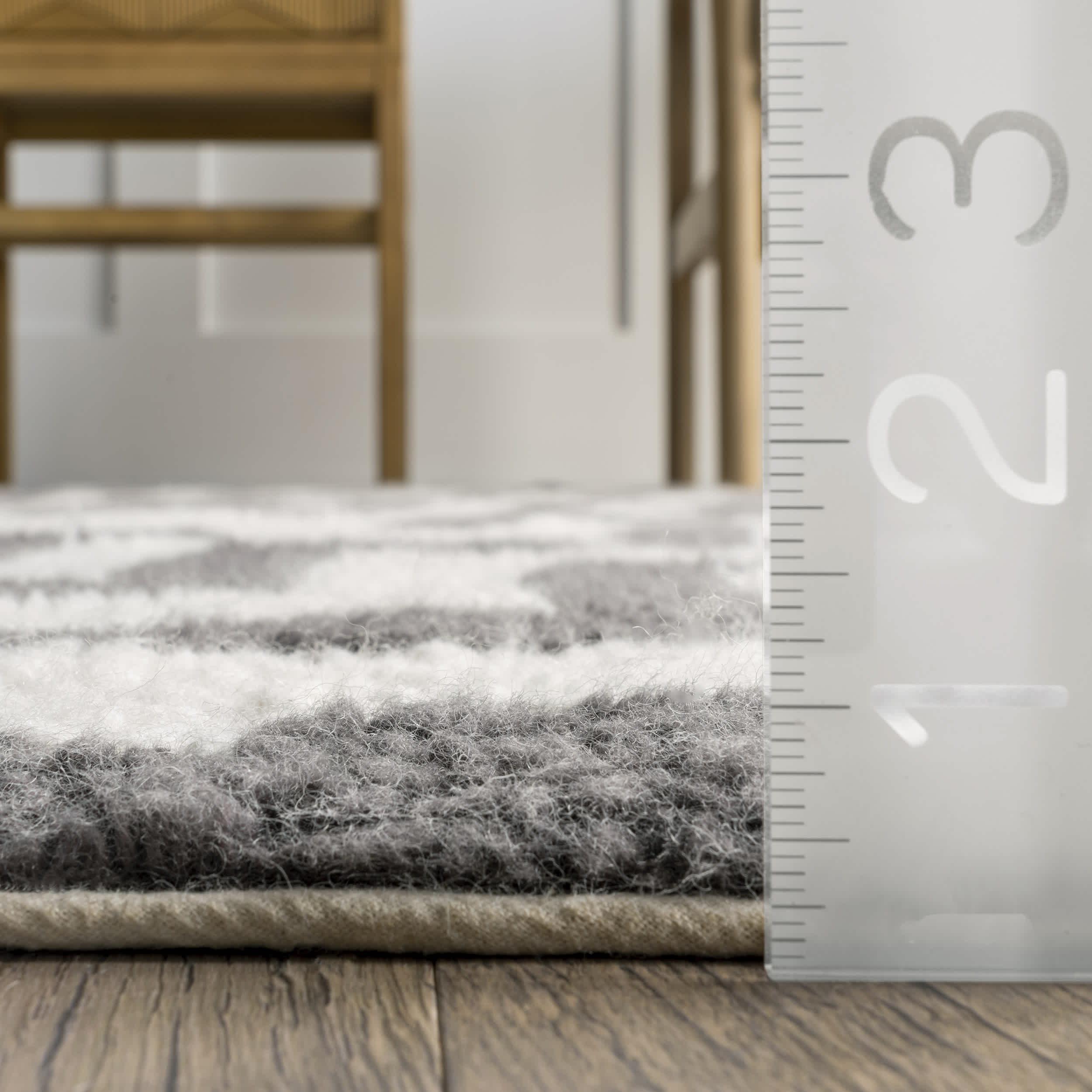 Fading Chevron Wool Washable Area Rug - Image 3