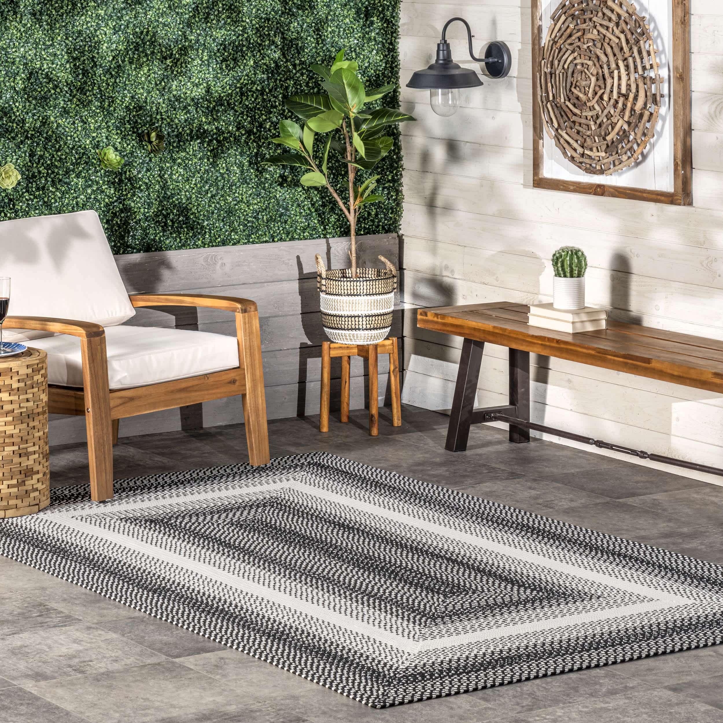 Kaila Ombre Bordered Indoor/Outdoor Area Rug - Image 2