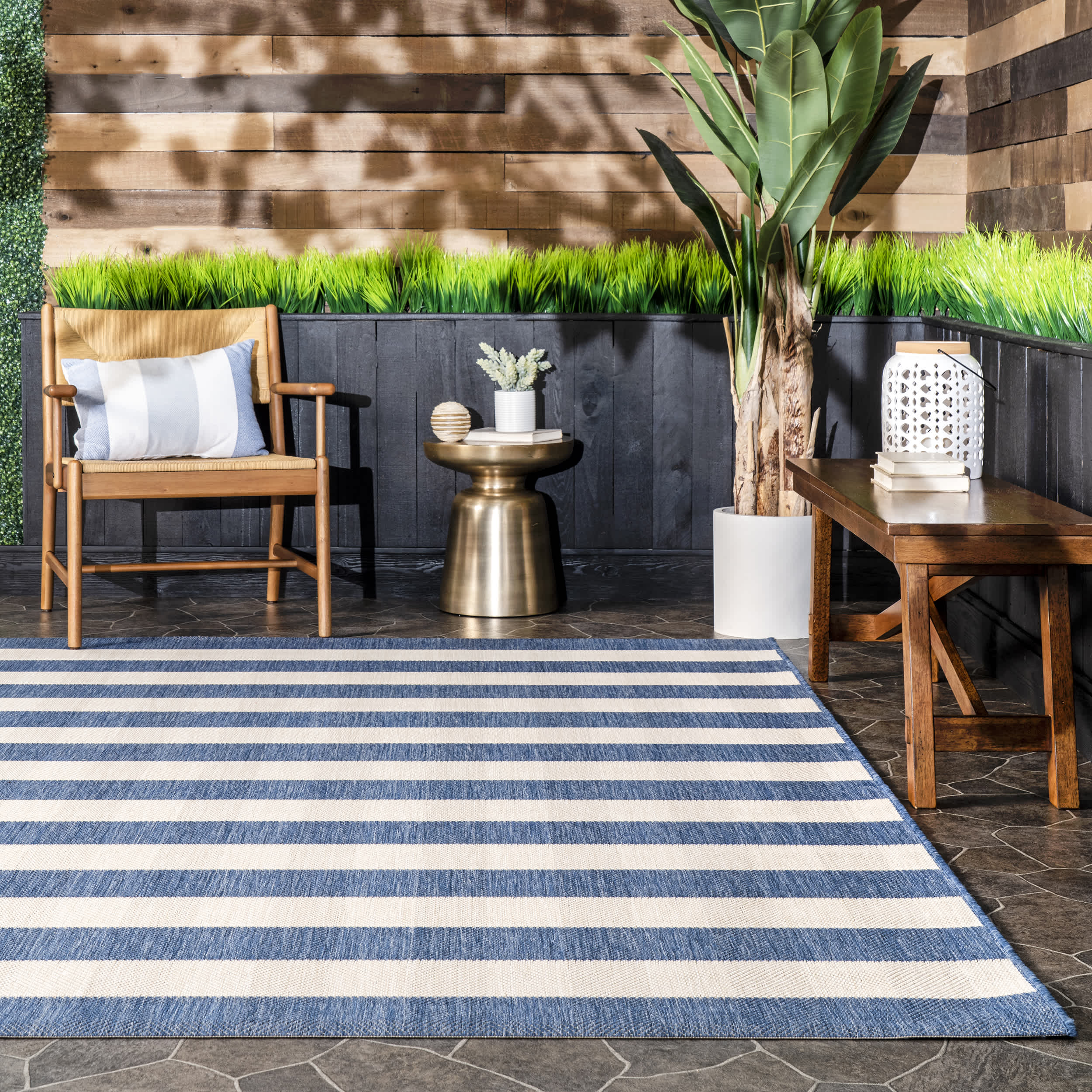 Alexis Striped Indoor/Outdoor Area Rug - Image 18
