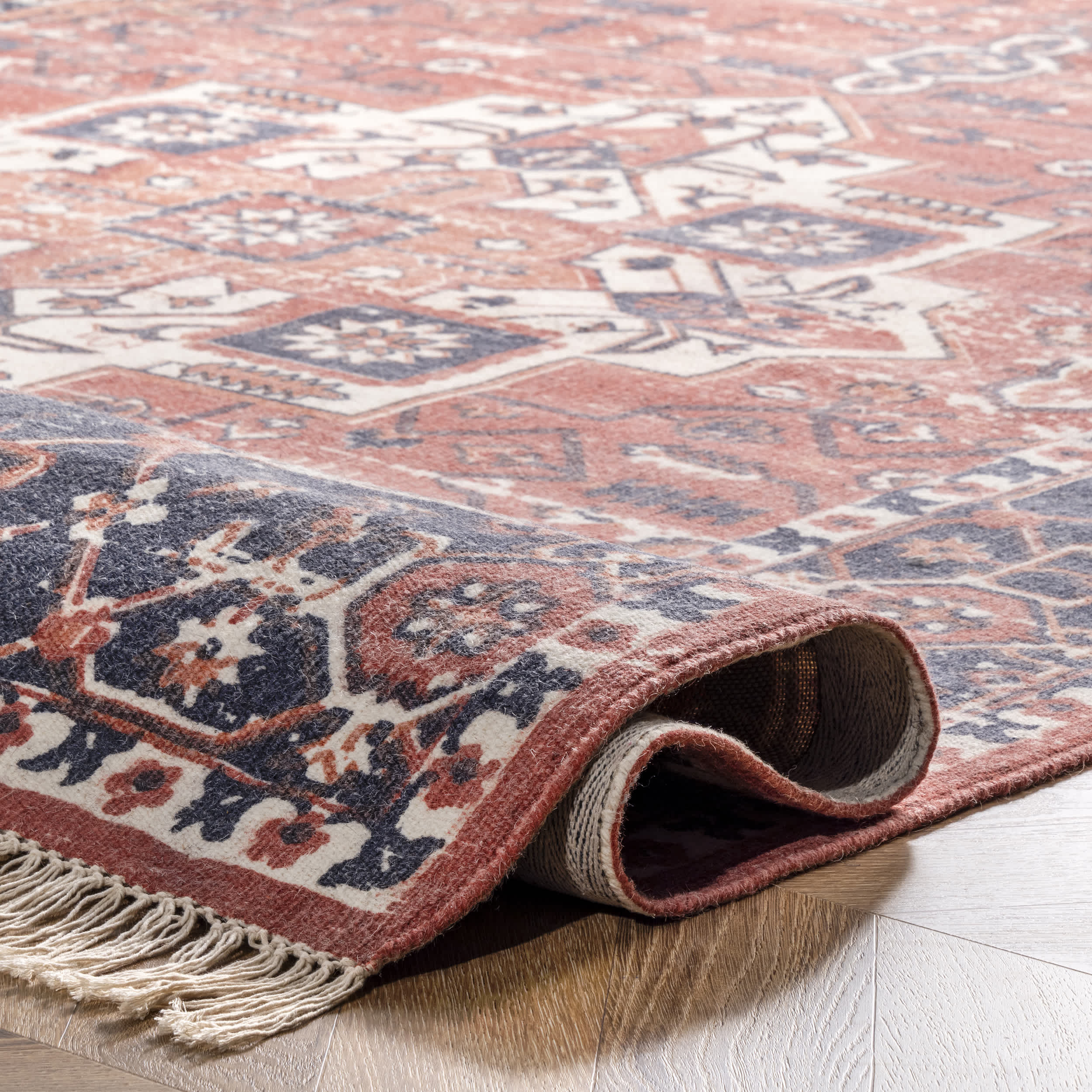 Miya Traditional Medallion Fringe Area Rug - Image 4
