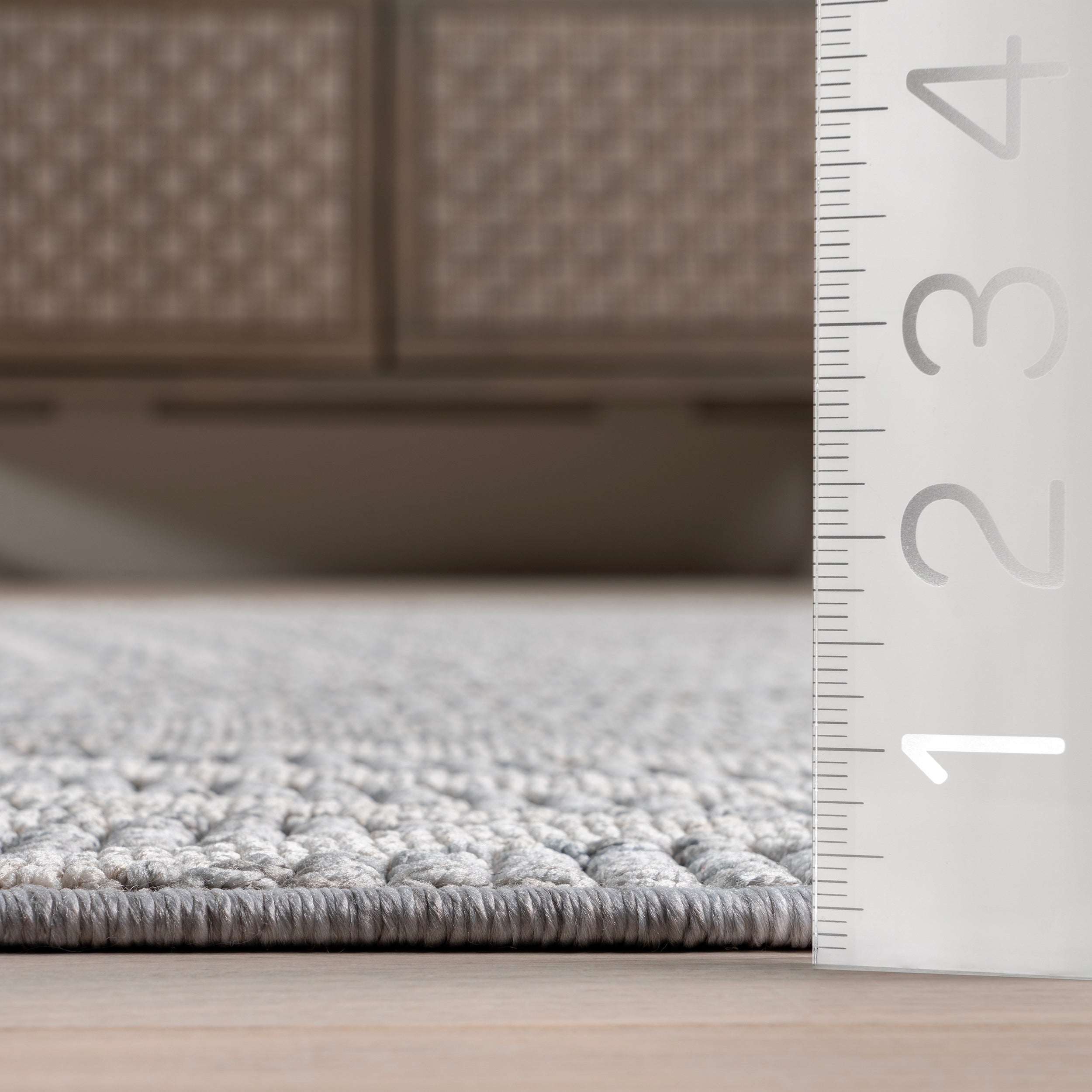 Esmeray Modern Geometric Tasseled Area Rug - Image 3