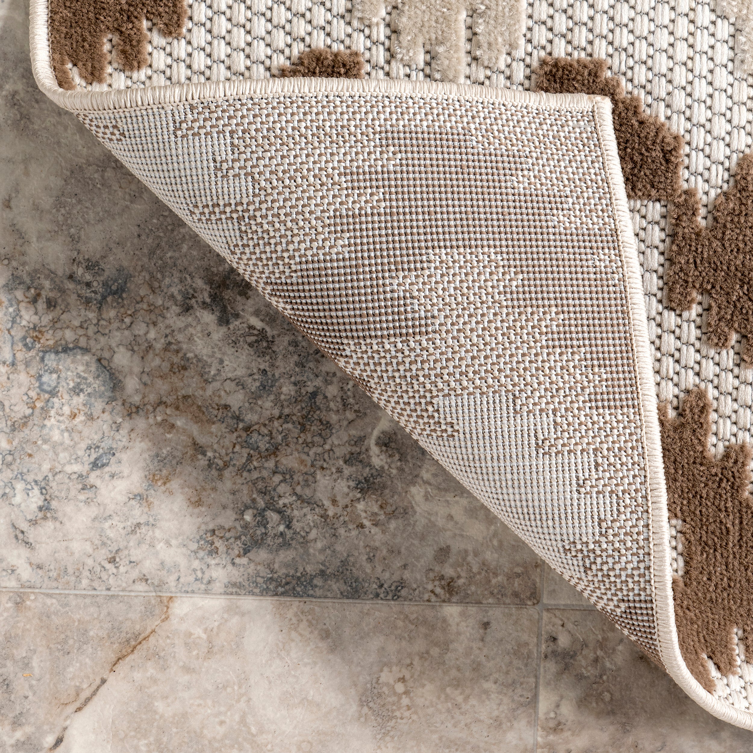 Indoor/Outdoor Transitional Labyrinth Area Rug - Image 18