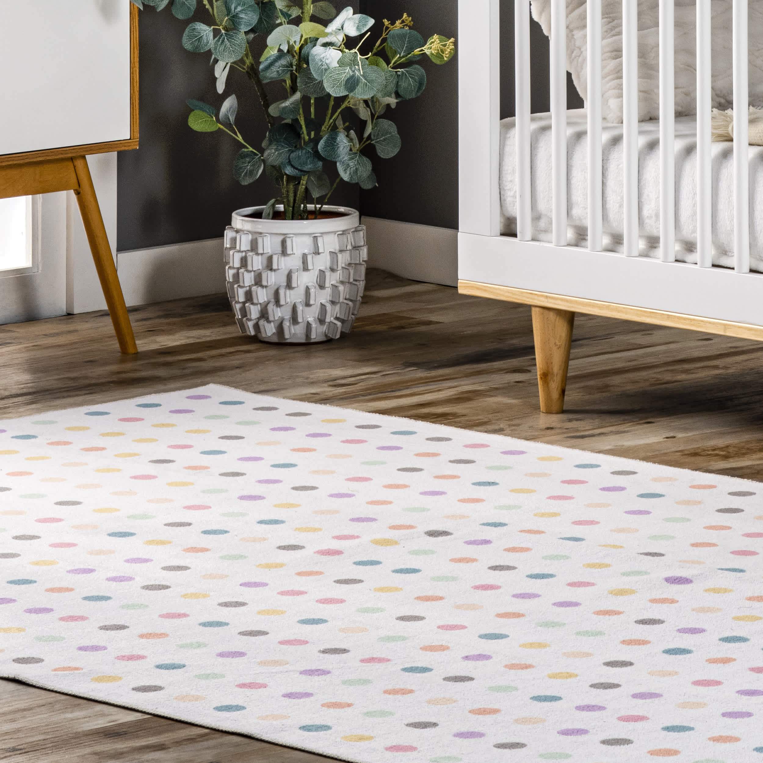 Polka Dotted Washable Area Rug - Image 9