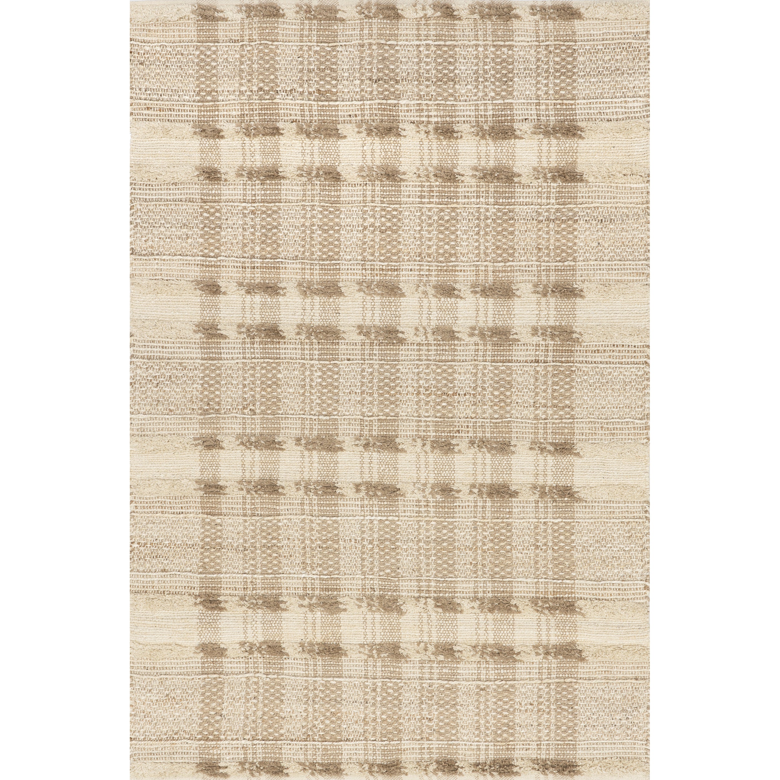 Blakley Textured Plaid Jute Area Rug