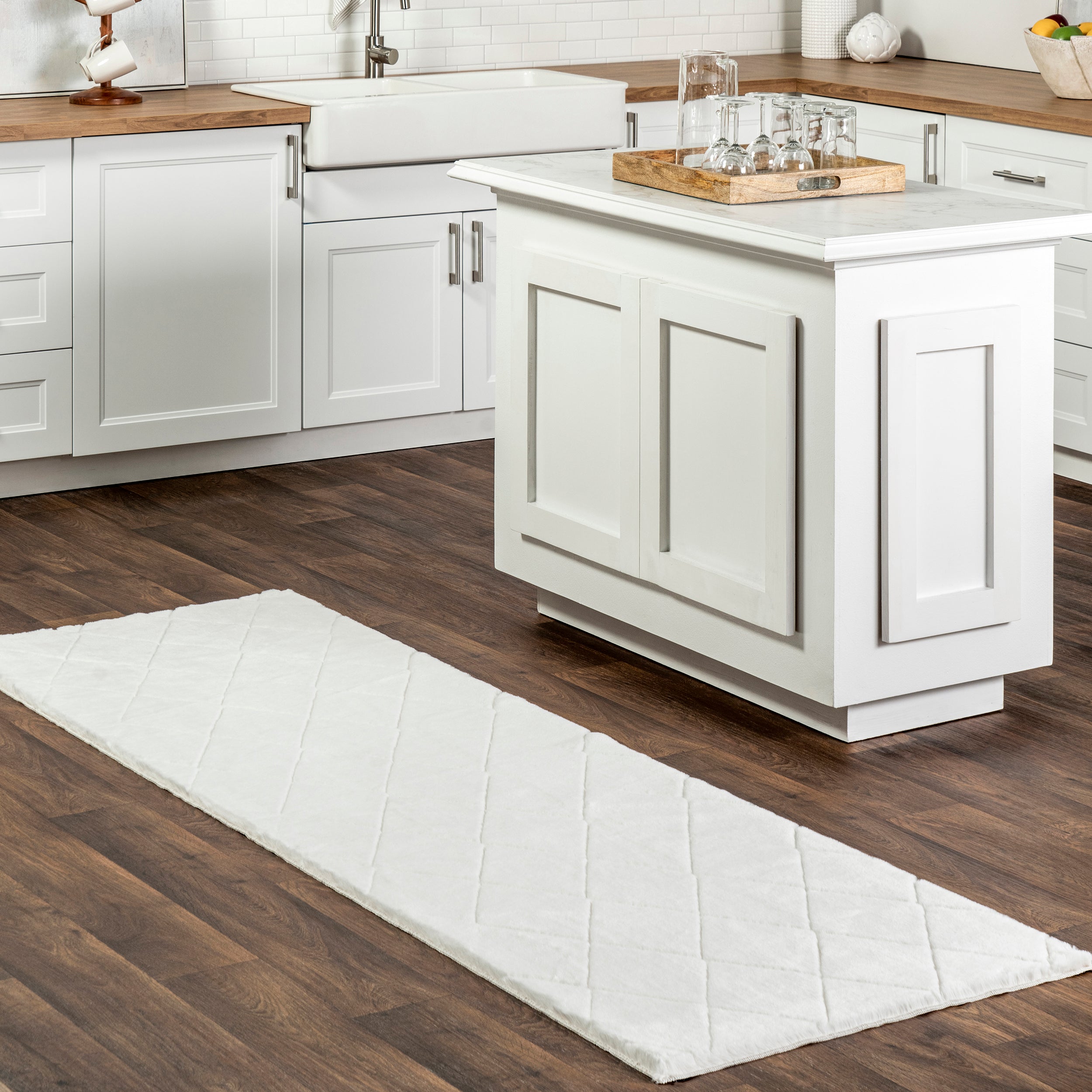 Amy Casual Faux Rabbit Machine Washable Area Rug - Image 10
