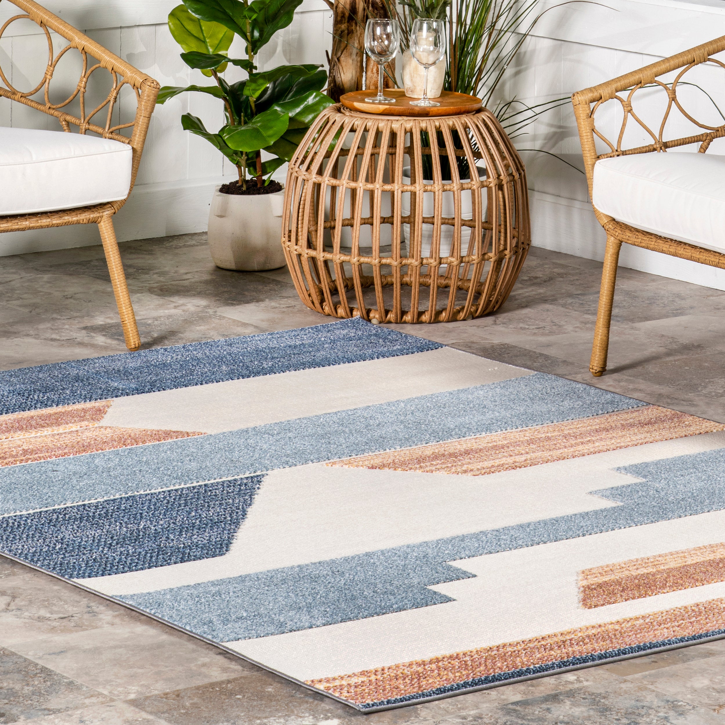 Oaklyn Contemporary Indoor/Outdoor Area Rug - Image 9