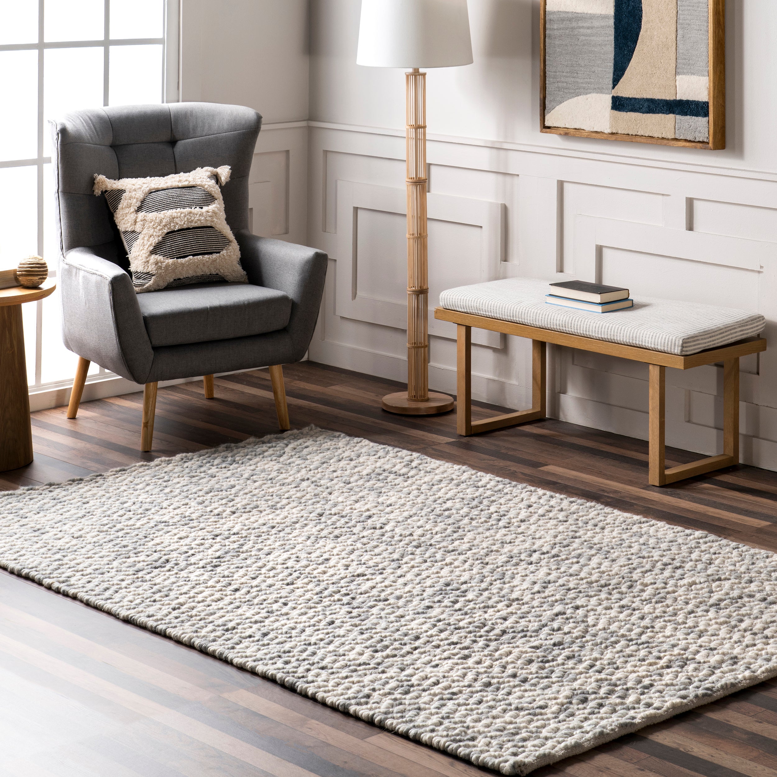 Glendora Hand Woven Chevron Area Rug - Image 20