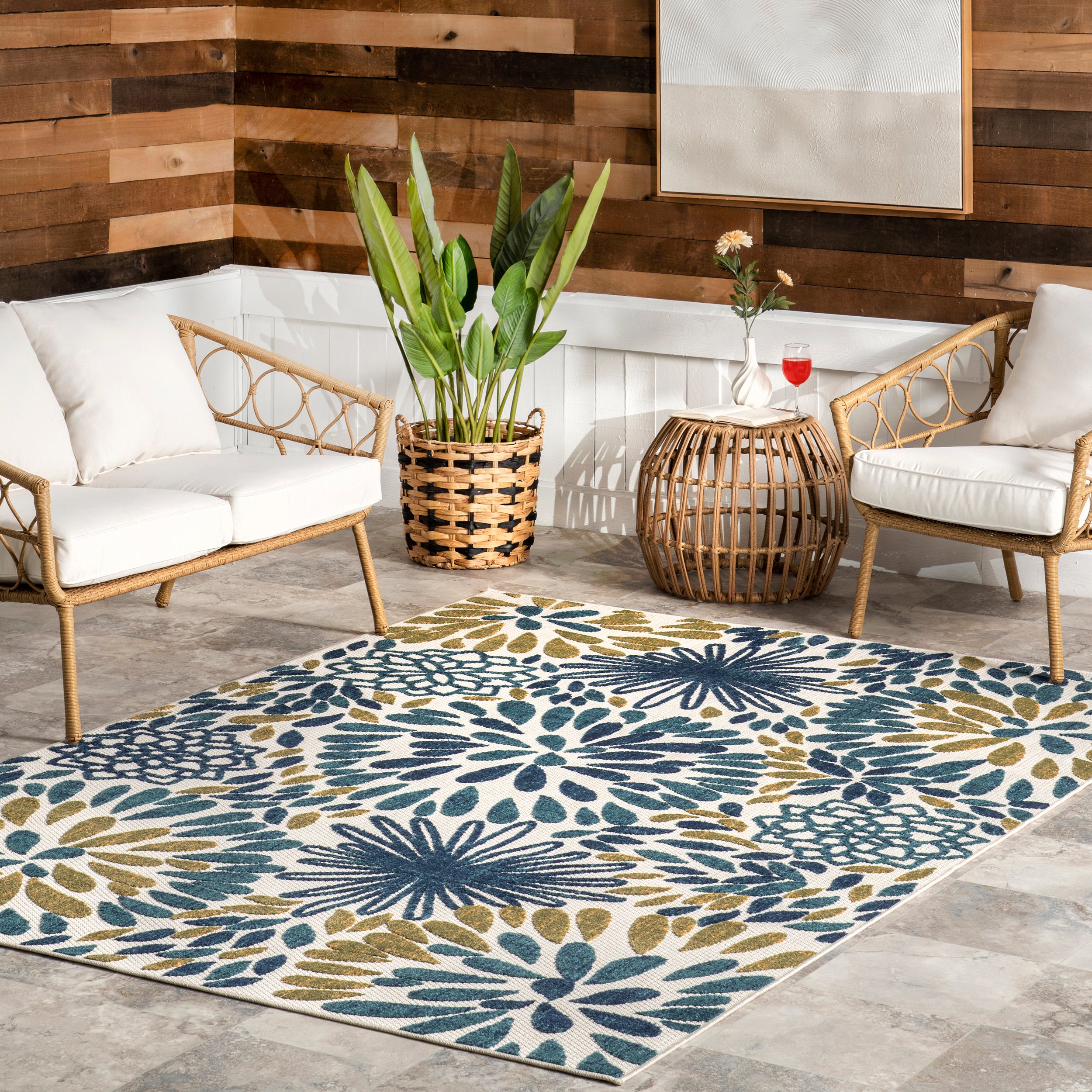Monique Floral Indoor/Outdoor Area Rug - Image 14