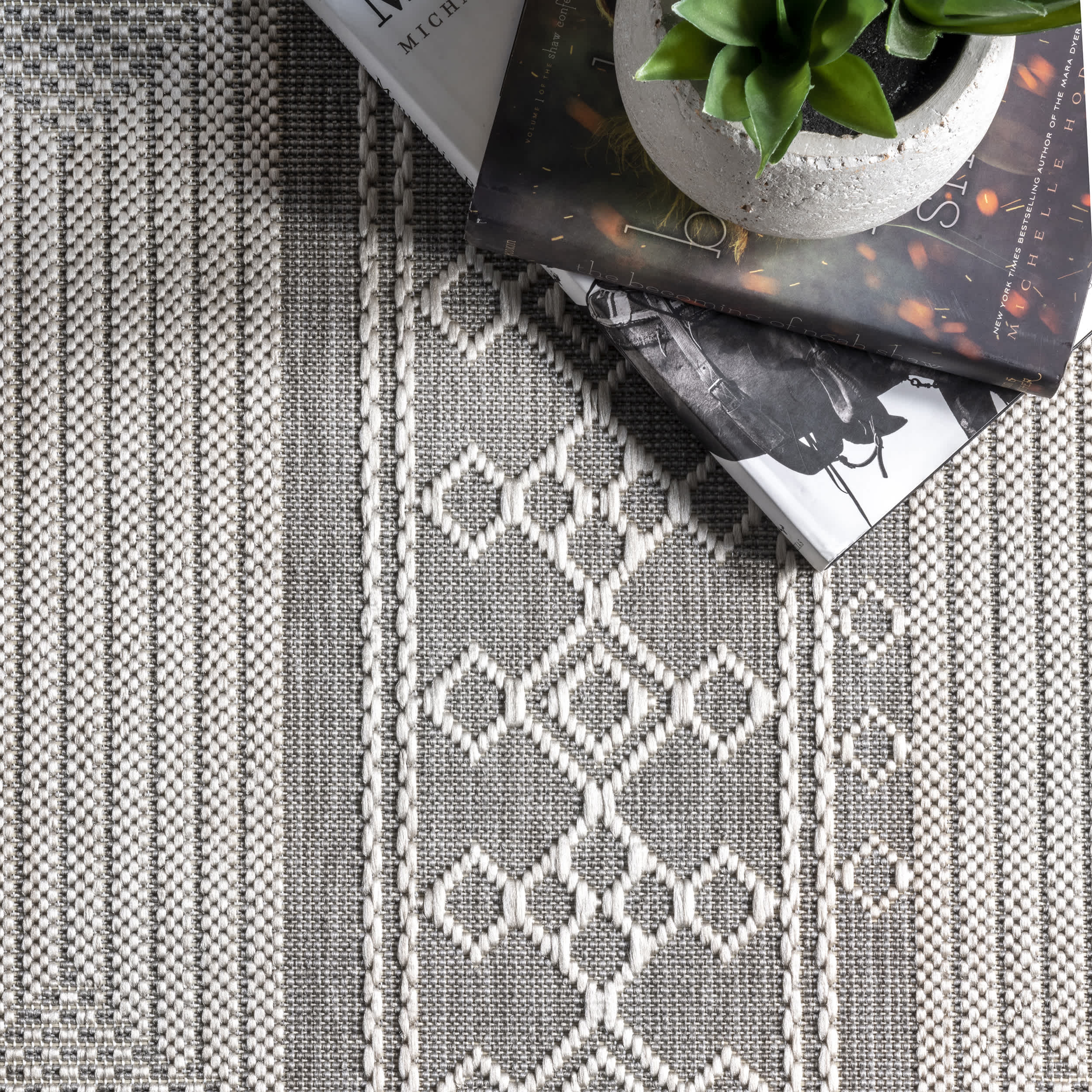Leigh Ethnic Stripes Indoor/Outdoor Area Rug - Image 6