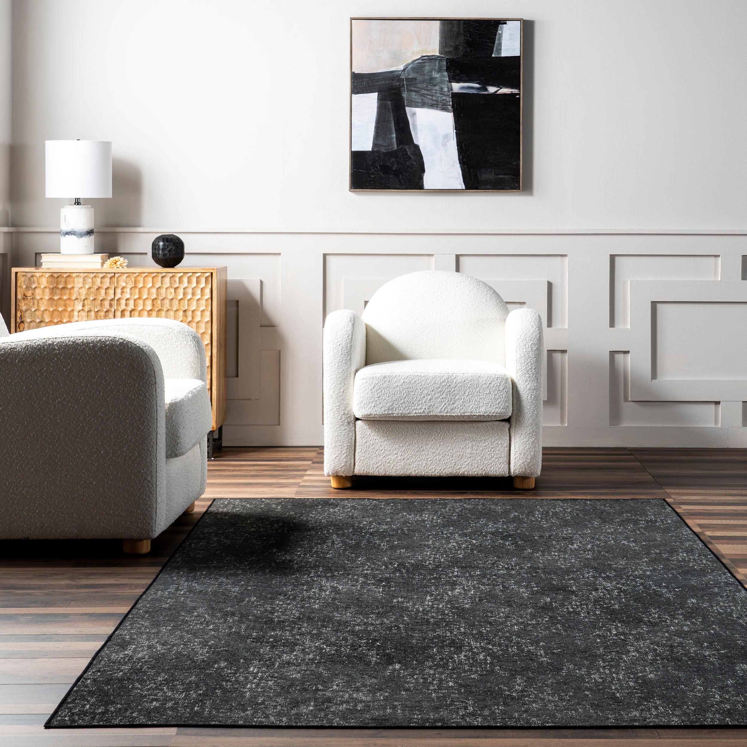 Elspeth Casual Faded Machine Washable Area Rug - Image 17