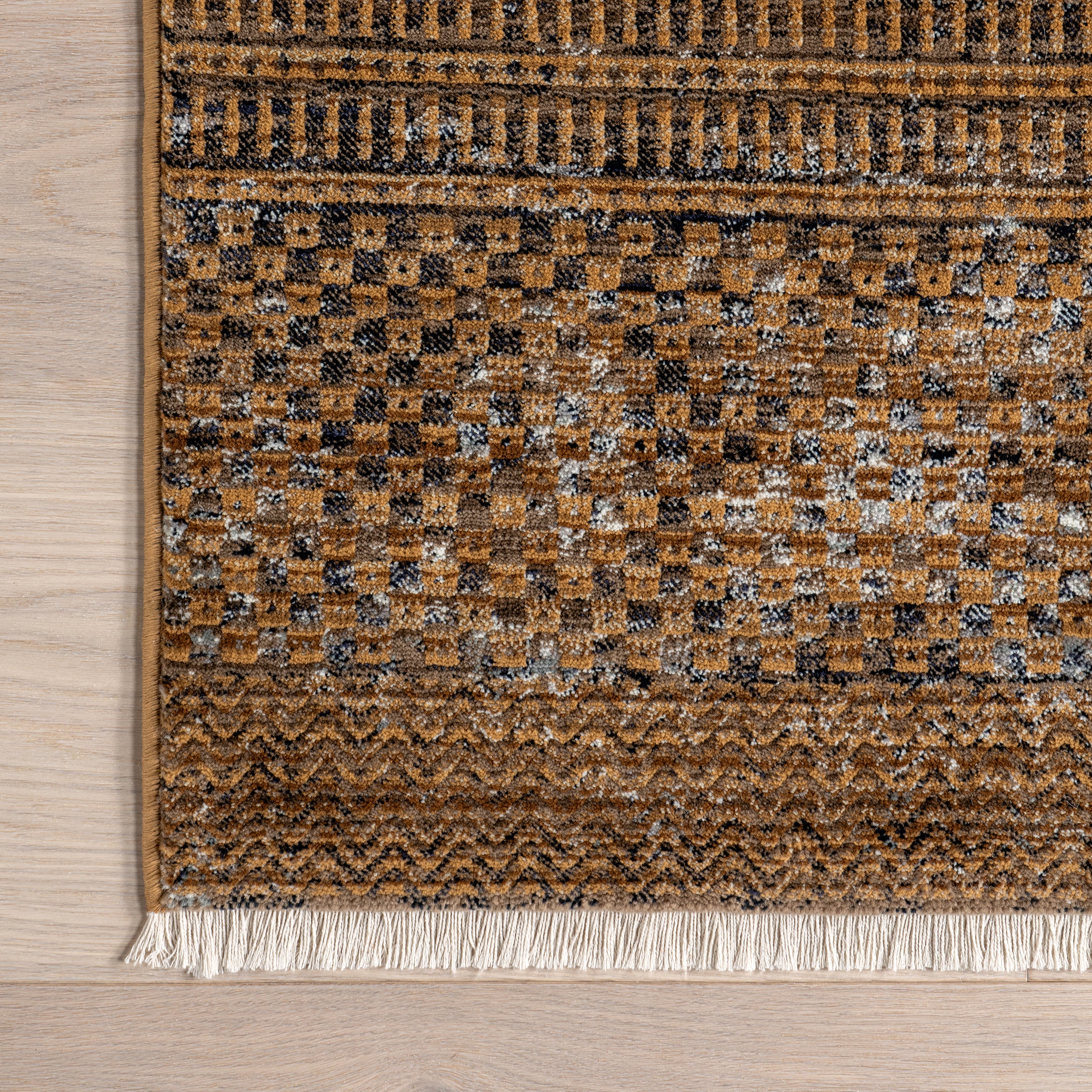 Lavender Geometric Fringe Area Rug - Image 5