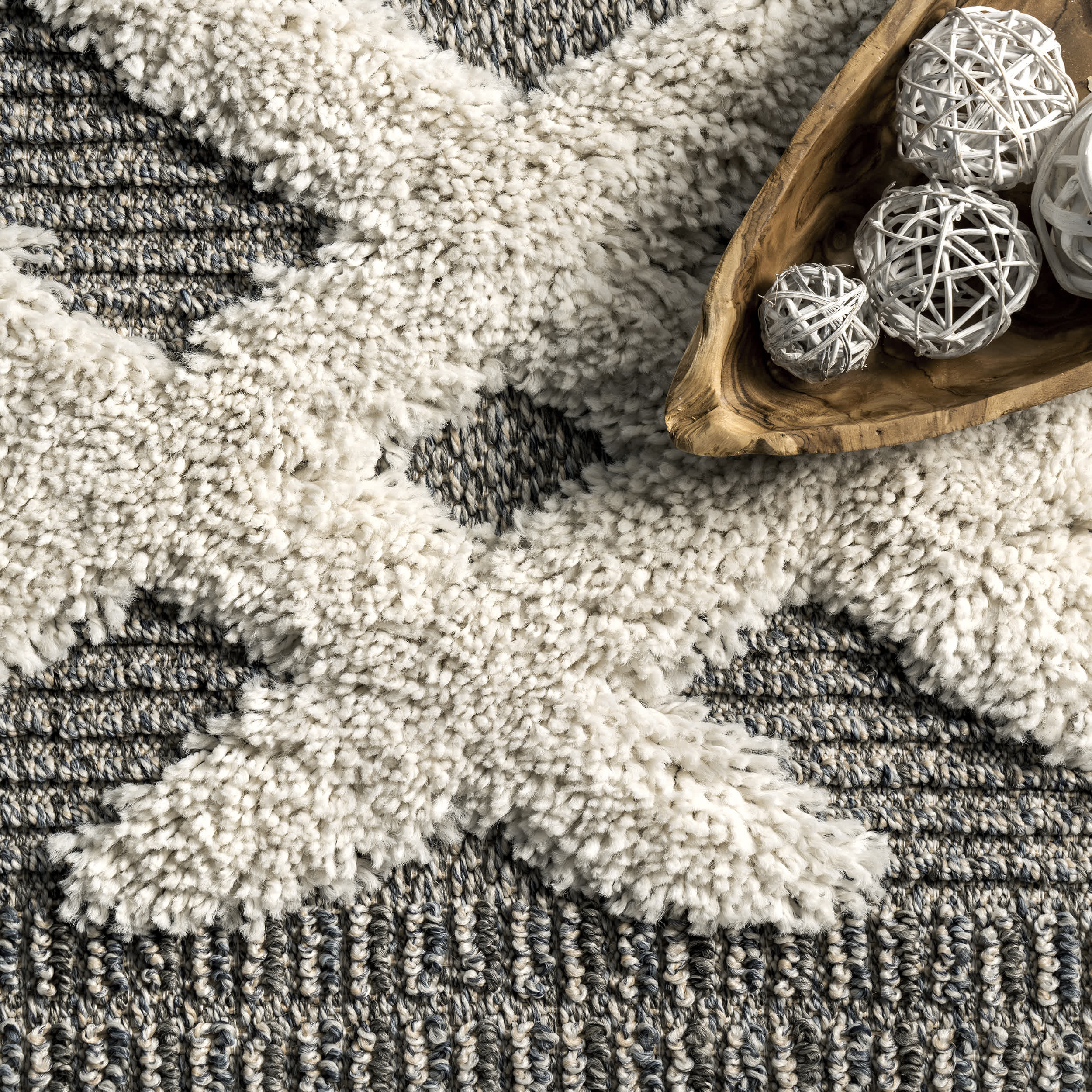 Keyla High Low Textured Shaggy Area Rug - Image 6