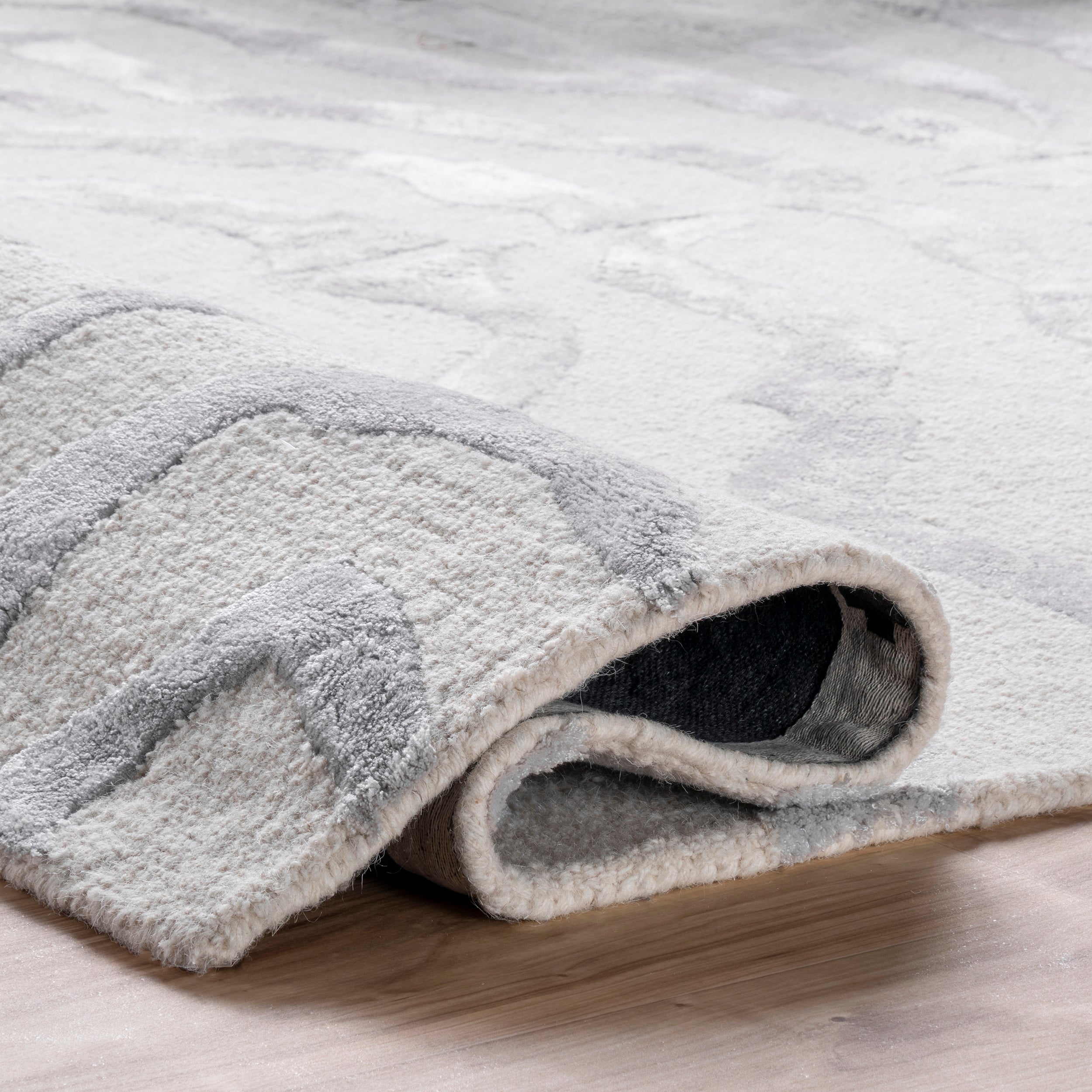 Hand Tufted Plush Zebra Area Rug - Image 4
