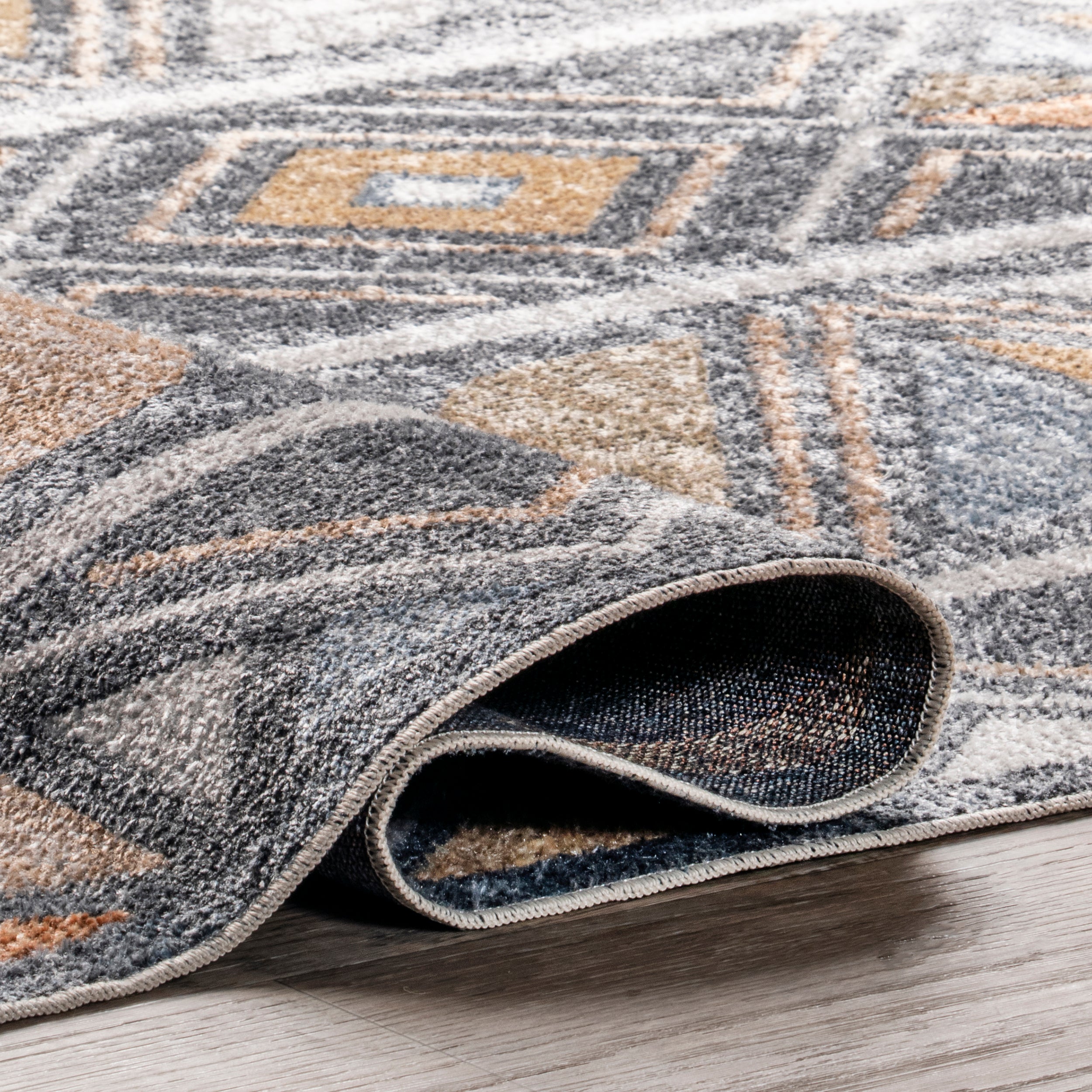 Dolina Tribal Stripes Machine Washable Area Rug - Image 4