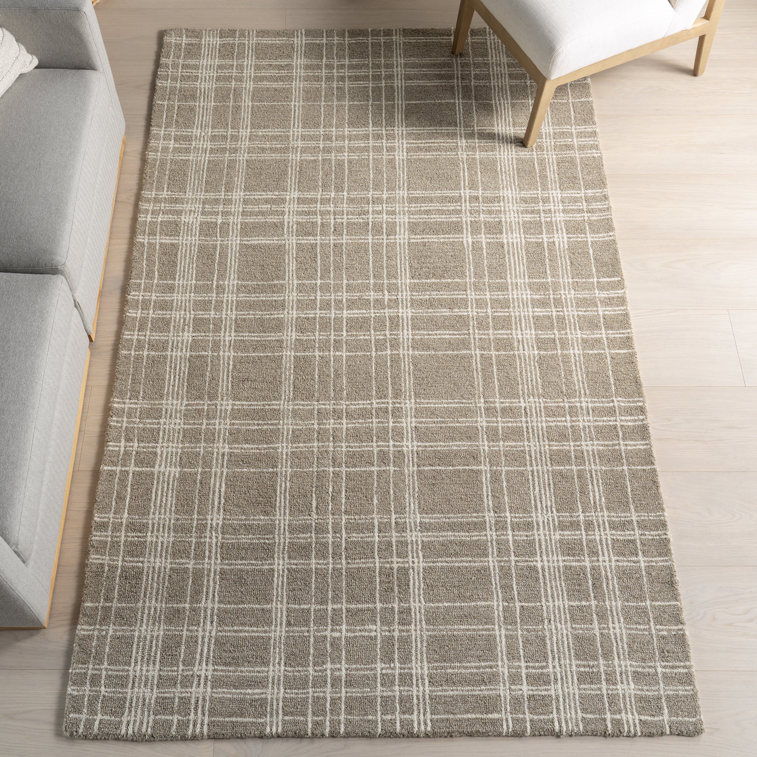 Tirza Plaid Wool Area Rug - Image 2