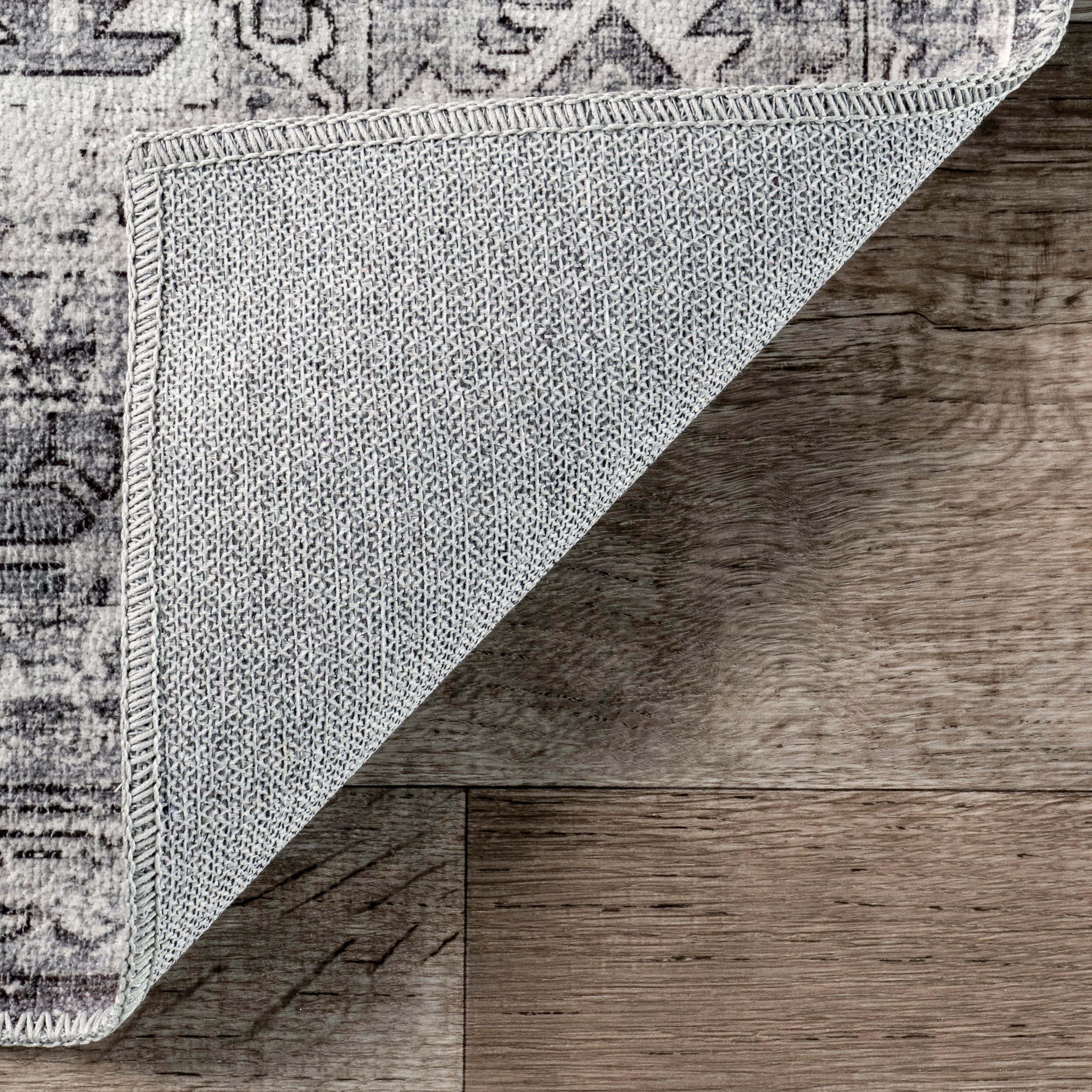 Gracie Distressed Medallion Machine Washable Area Rug - Image 30