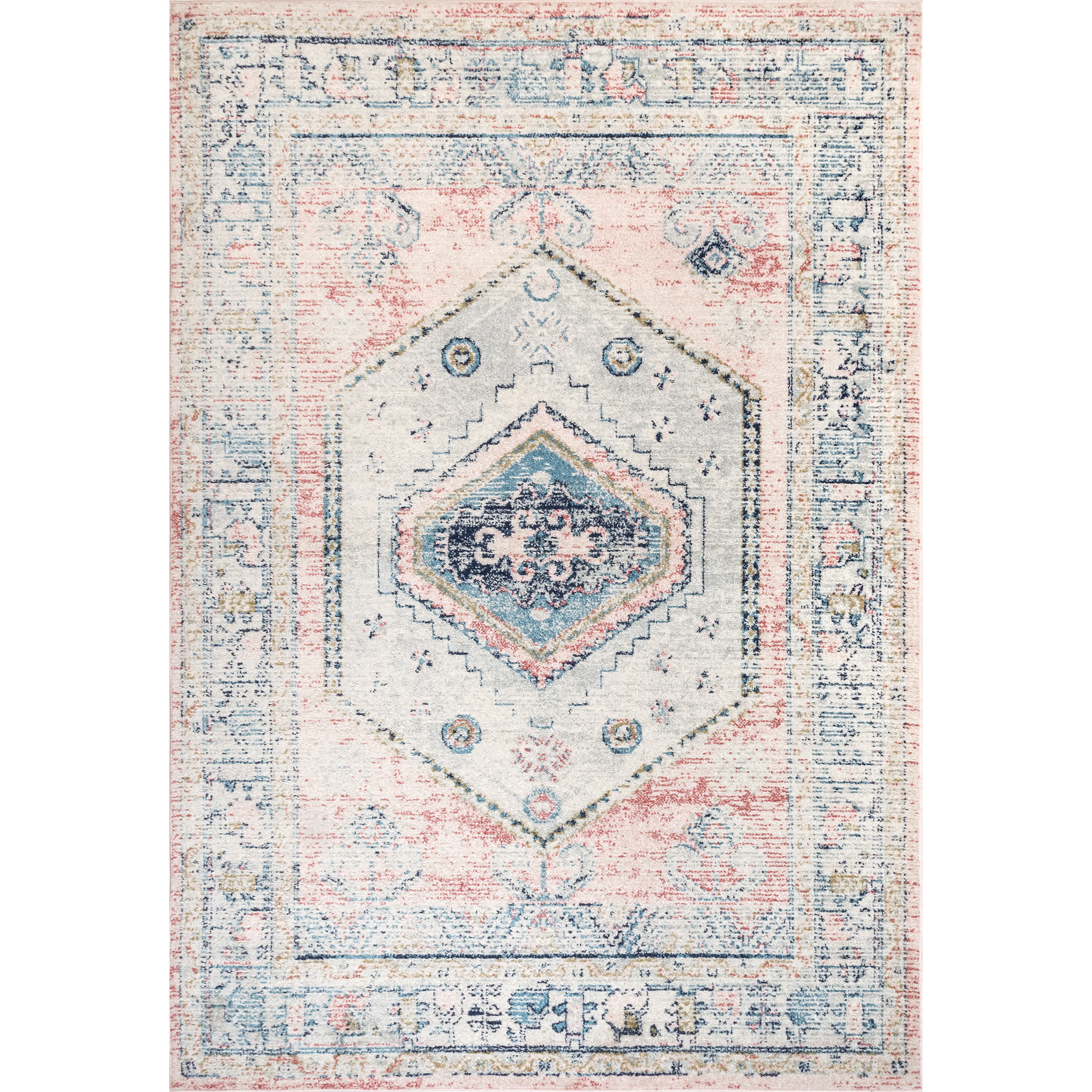 Chase Faded Vintage Medallion Area Rug