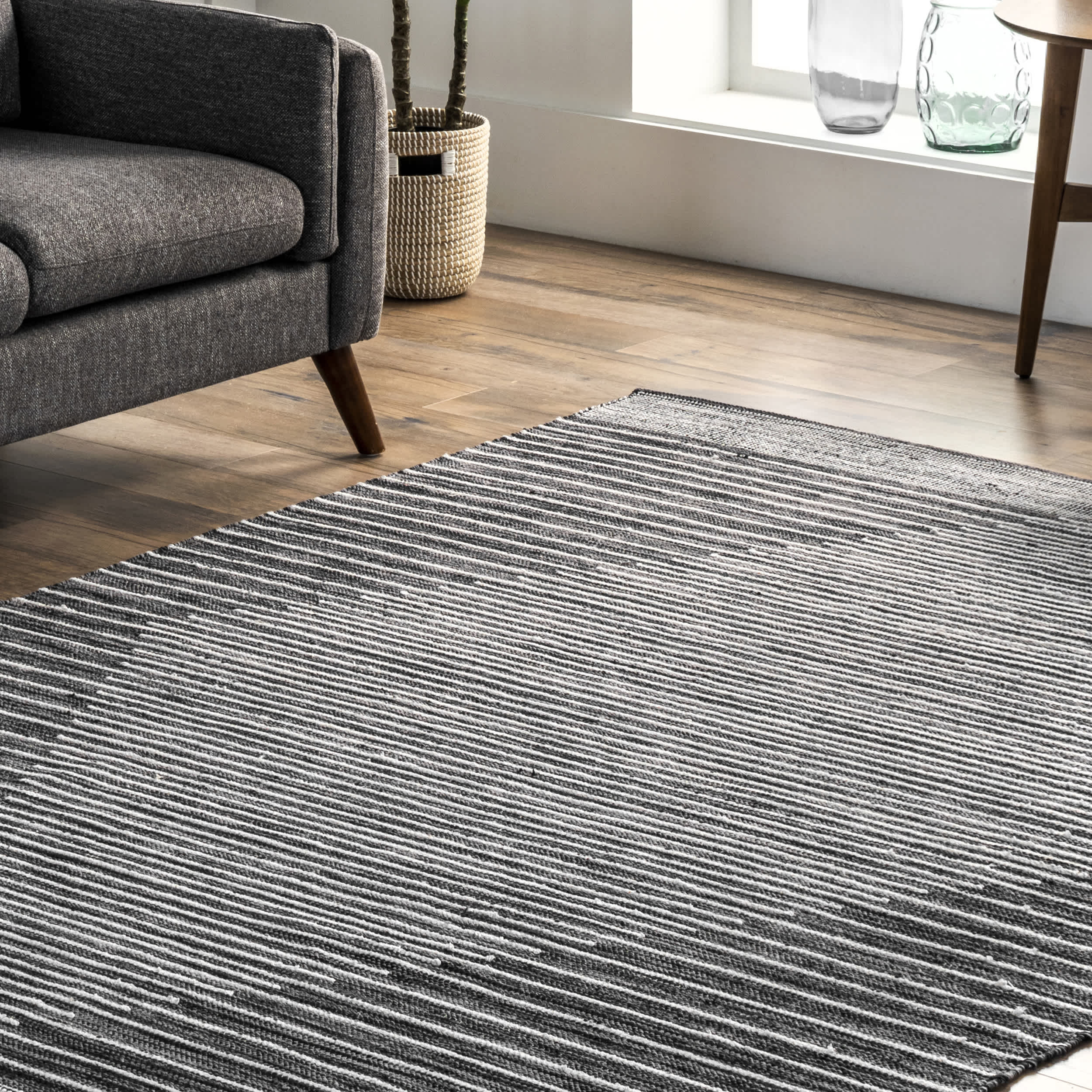 Missy Handmade Cotton Contemporary Diamond Flatweave Area Rug - Image 9