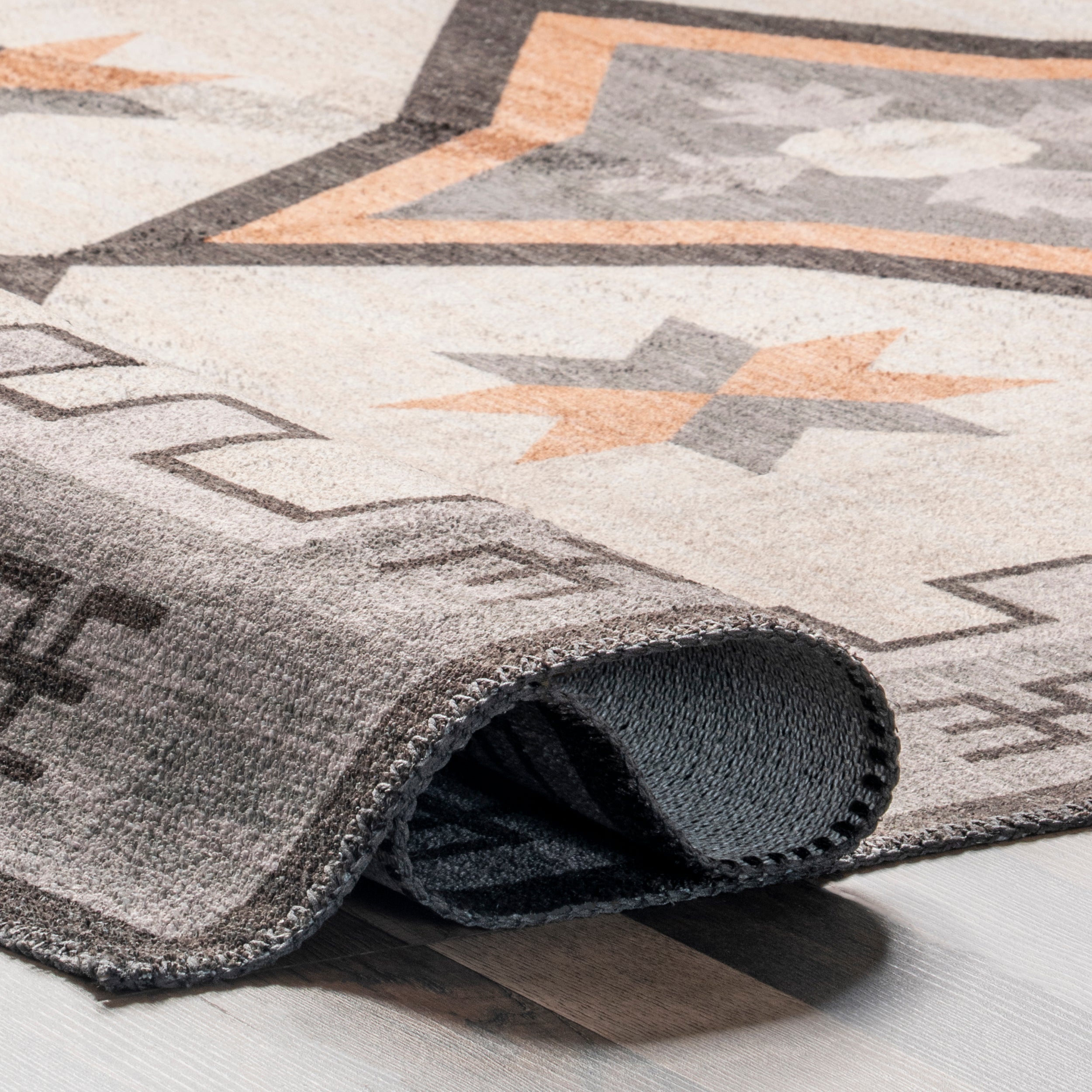 Remy Bold Geometric Machine Washable Area Rug - Image 13