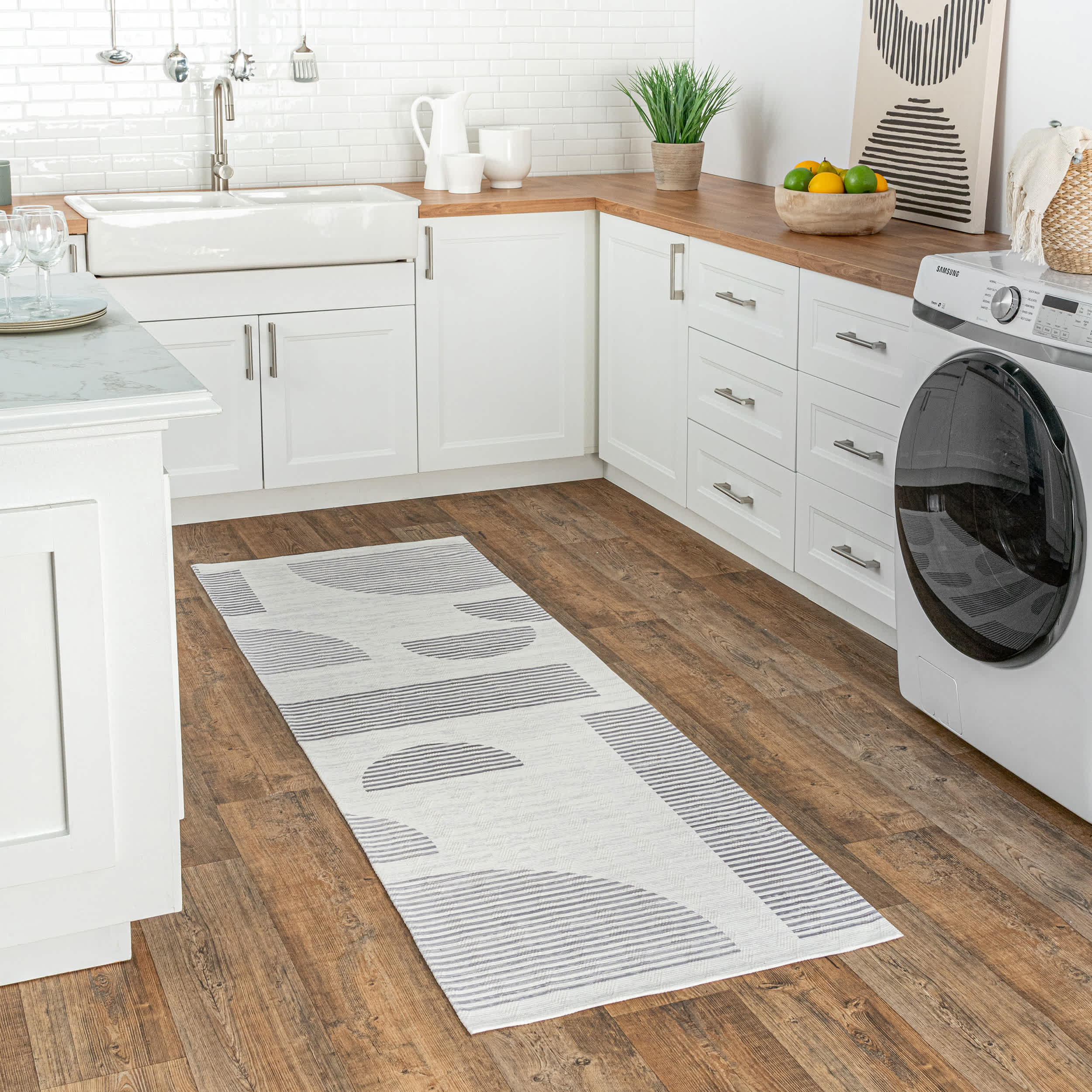 Modern Geometric Washable Area Rug - Image 10