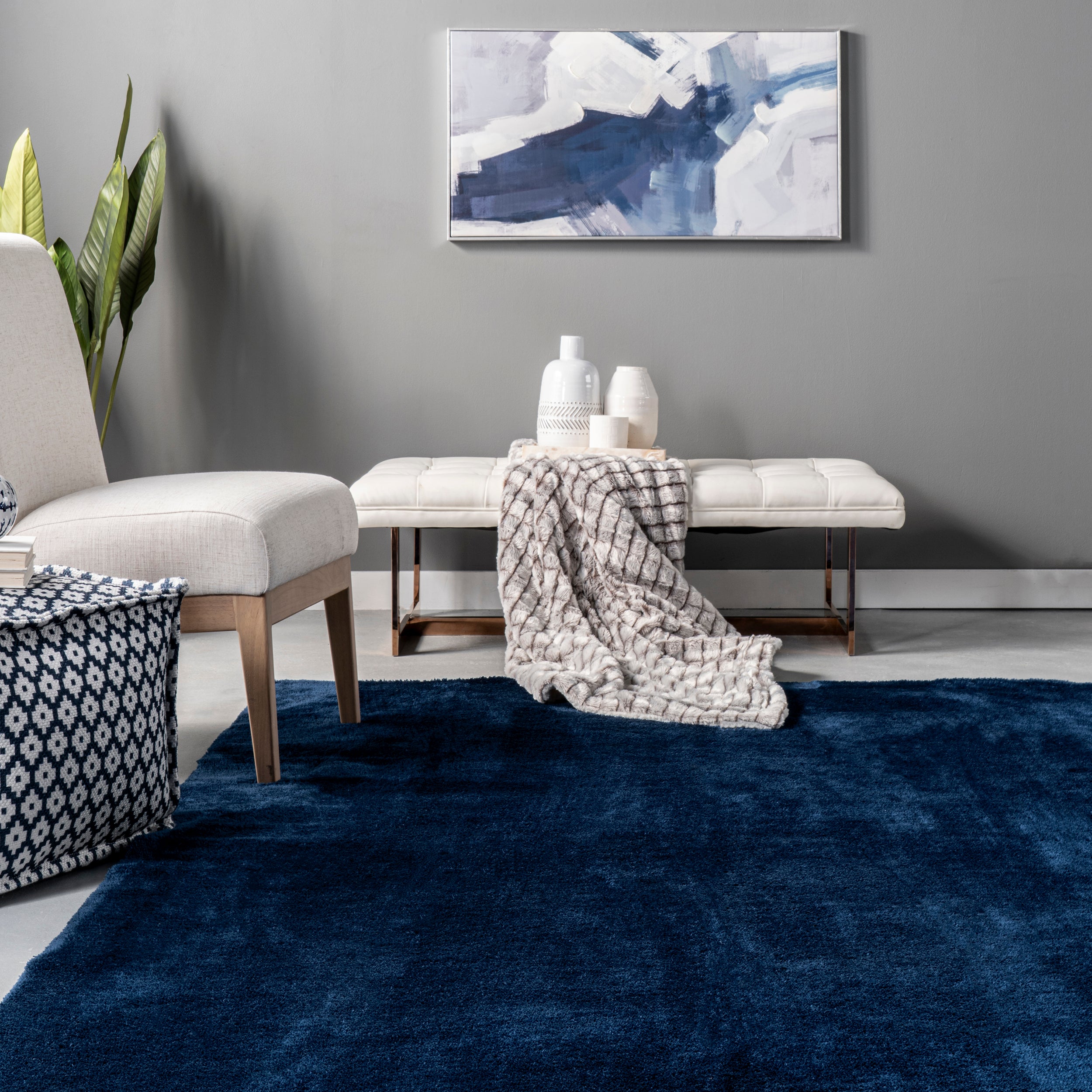 Loni Solid Machine Washable Shag Area Rug - Image 21