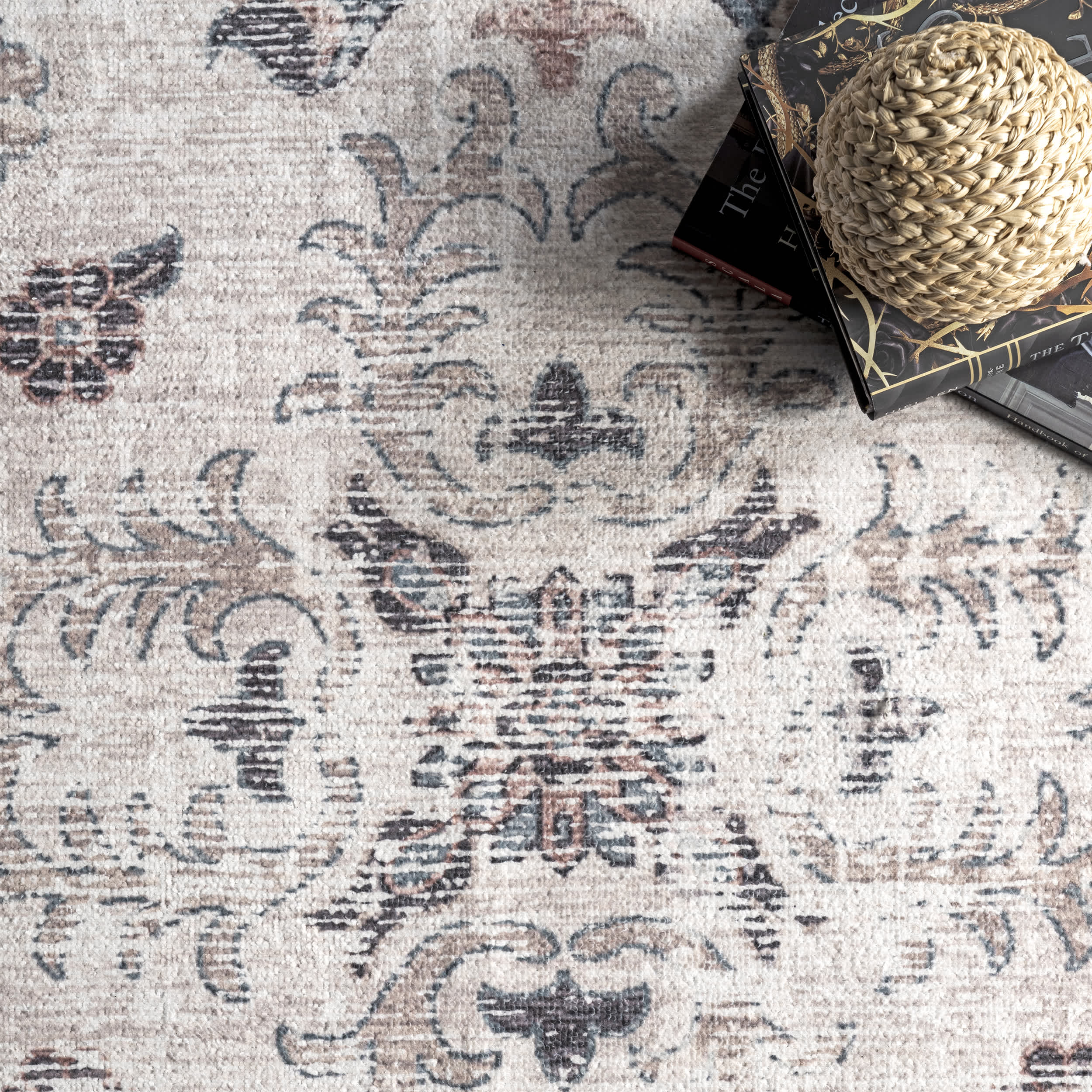 Layna Machine Washable Distressed Vintage Area Rug - Image 6