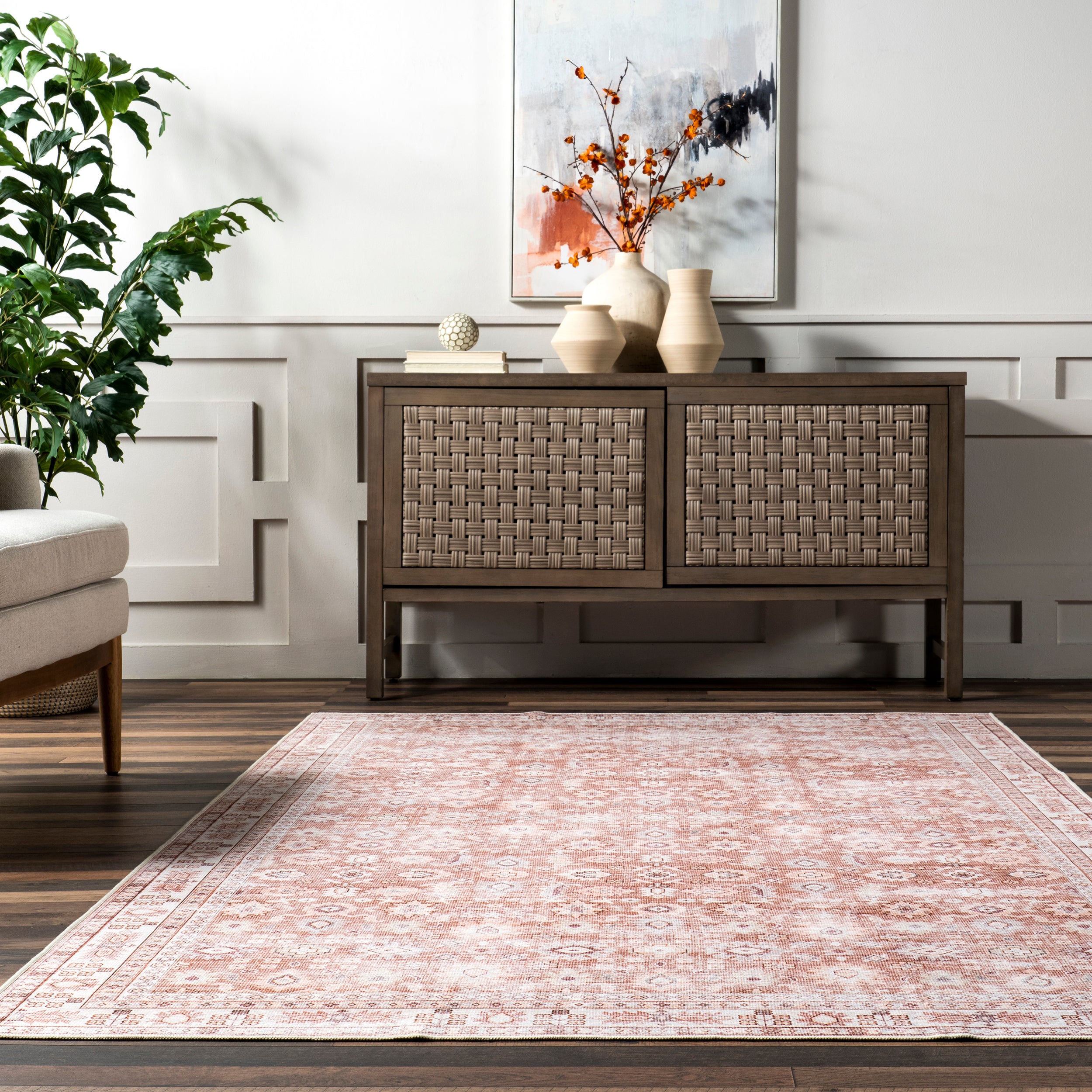 Sesilia Vintage Transitional Machine Washable Area Rug - Image 8