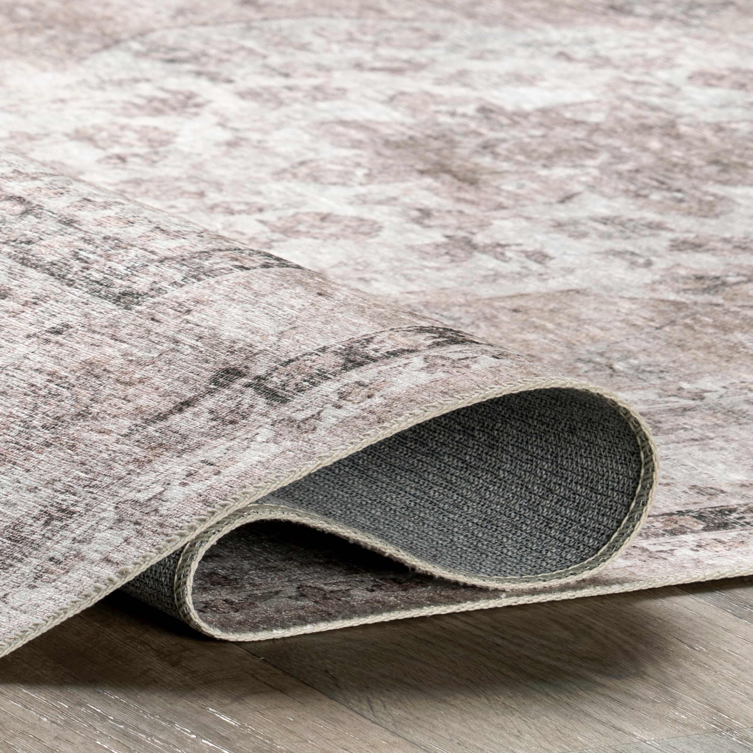 Davi Faded Stain-Resistant Machine Washable Area Rug - Image 4