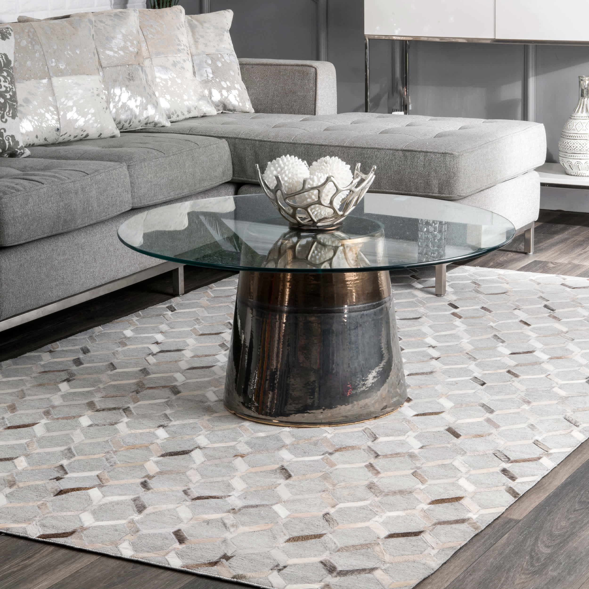 Handmade Cowhide Grenier Area Rug - Image 2